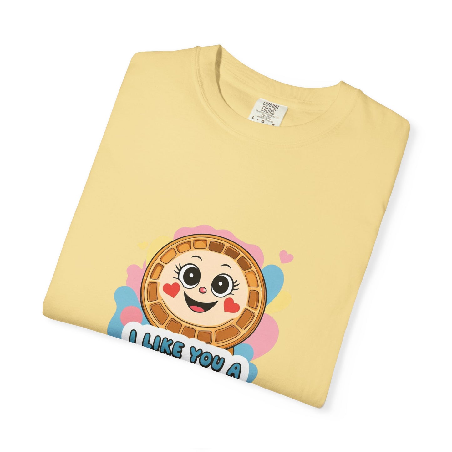 Playful Waffle Love T-Shirt | Funny Gift for Food Lovers, Cute Waffle Tee, Fun Casual Wear, Unisex, Valentine's Day