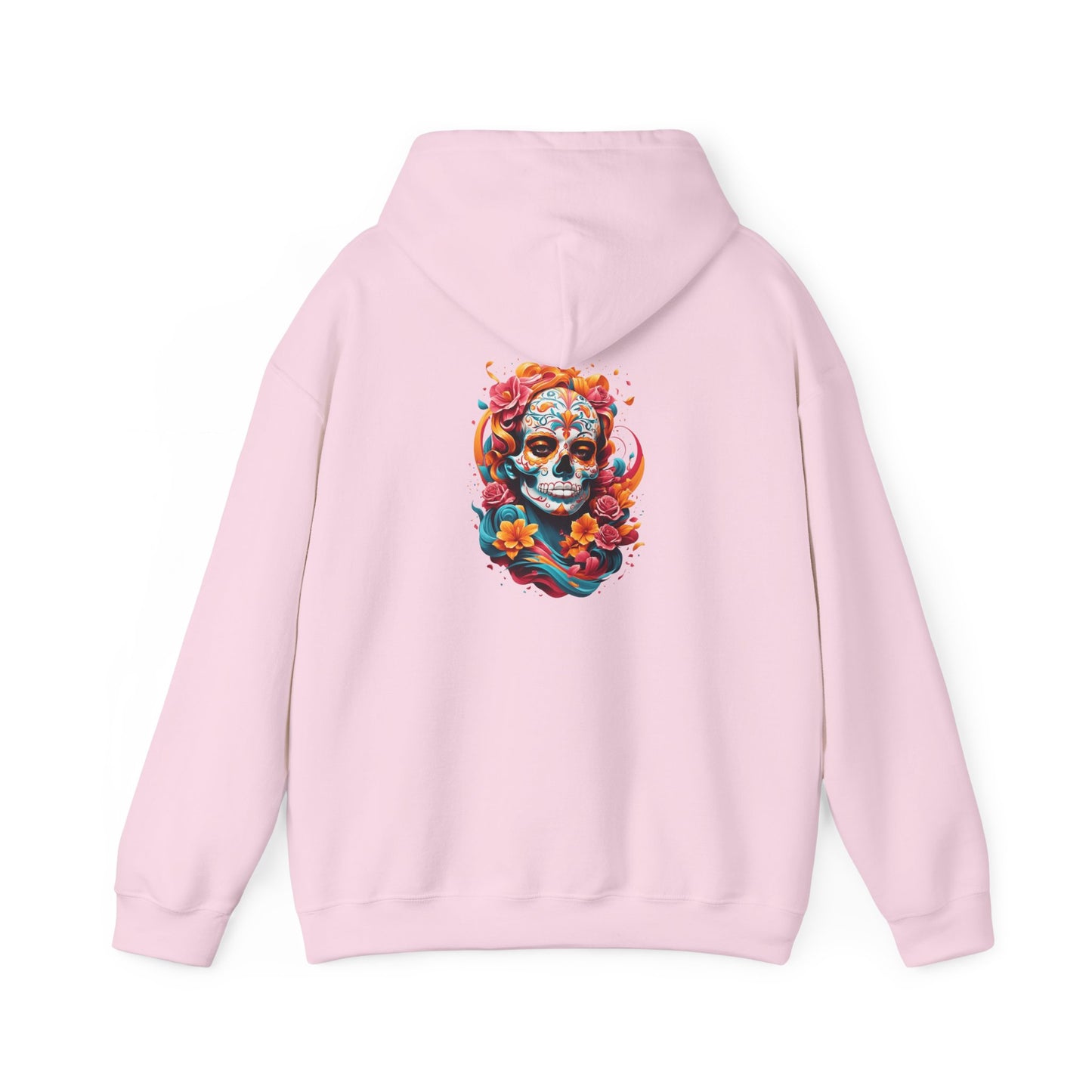 Colorful Skull Graphic Hooded Sweatshirt, personalized Unisex Hoodie, Casual Streetwear, Gift for Halloween, Cozy Outfit, Fall Fashion