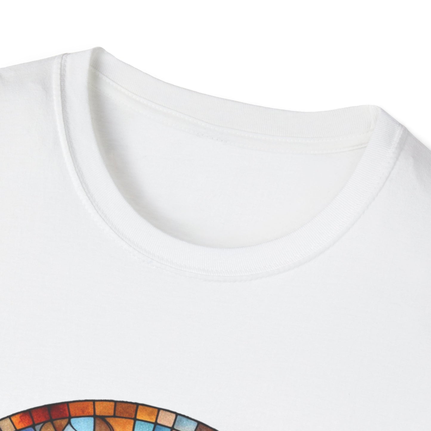 Stained Glass Portrait T-Shirt, Unisex Tee, Artistic Tee, Boho Fashion, Unique Gift, Self-Love Art