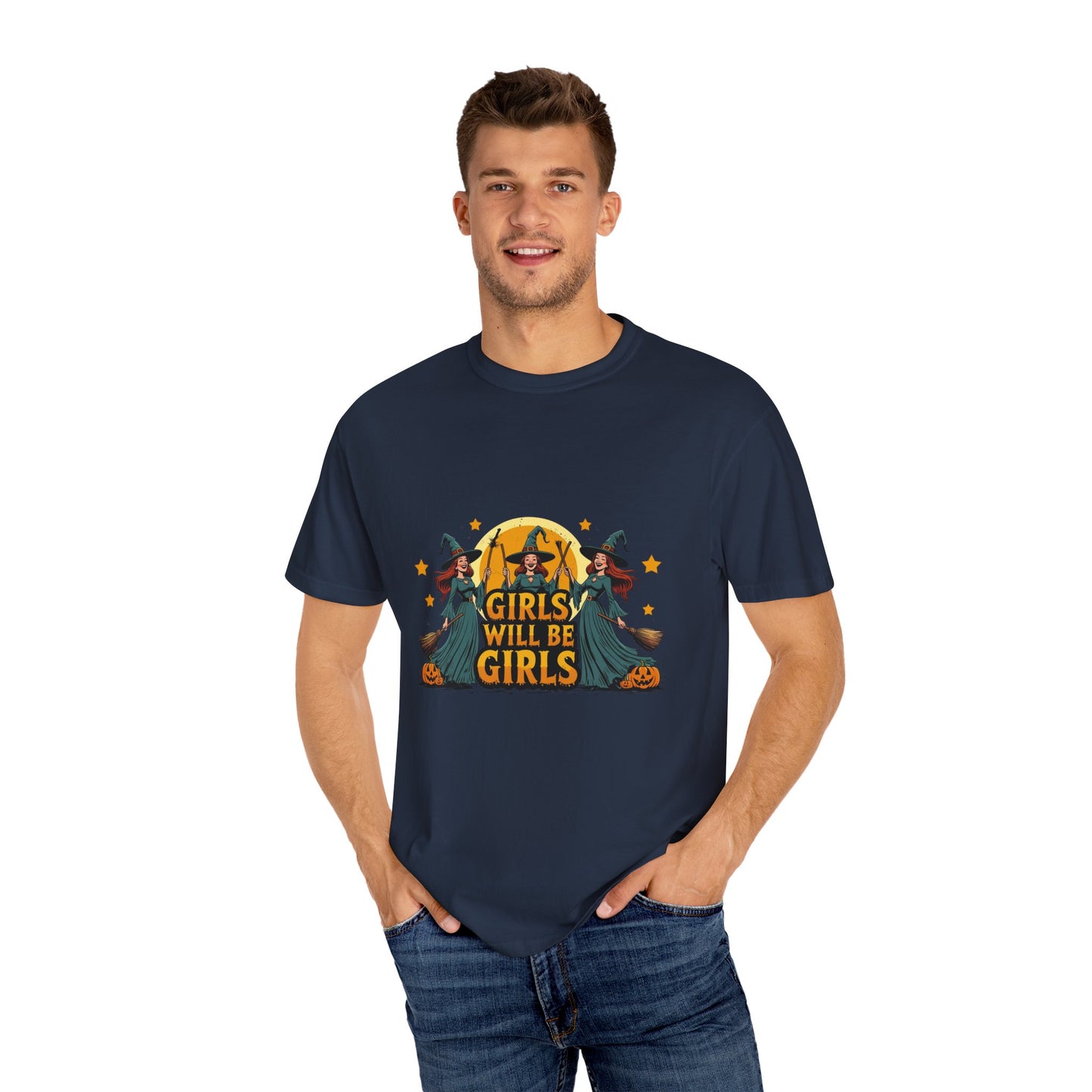 Spooky Witch T-Shirt for Halloween Fun, Girls Will Be Girls Tee, Unisex Halloween Shirt, Fall Fashion, Witch Costume Top
