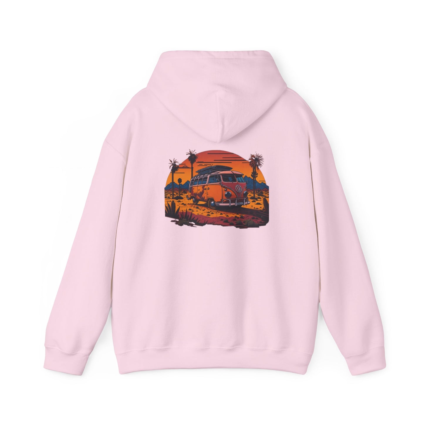 Retro Sunset Van Hoodie for Adventure Lovers, Cozy Sweatshirt, Beach Vibes Clothing, personalized Travel Gifts, Fall Fashion