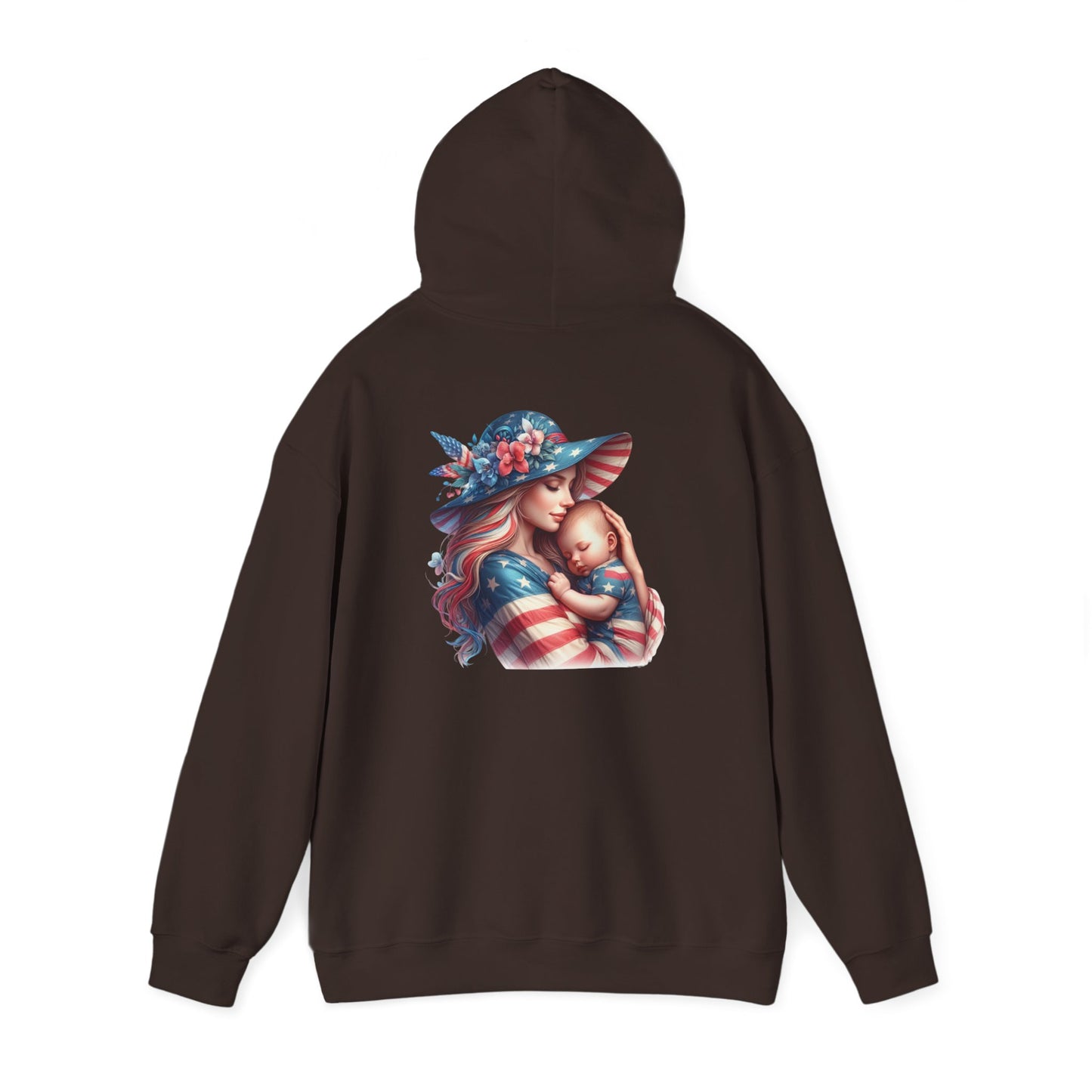 Patriotic Mother and Child Hoodie Indepen dence Day,