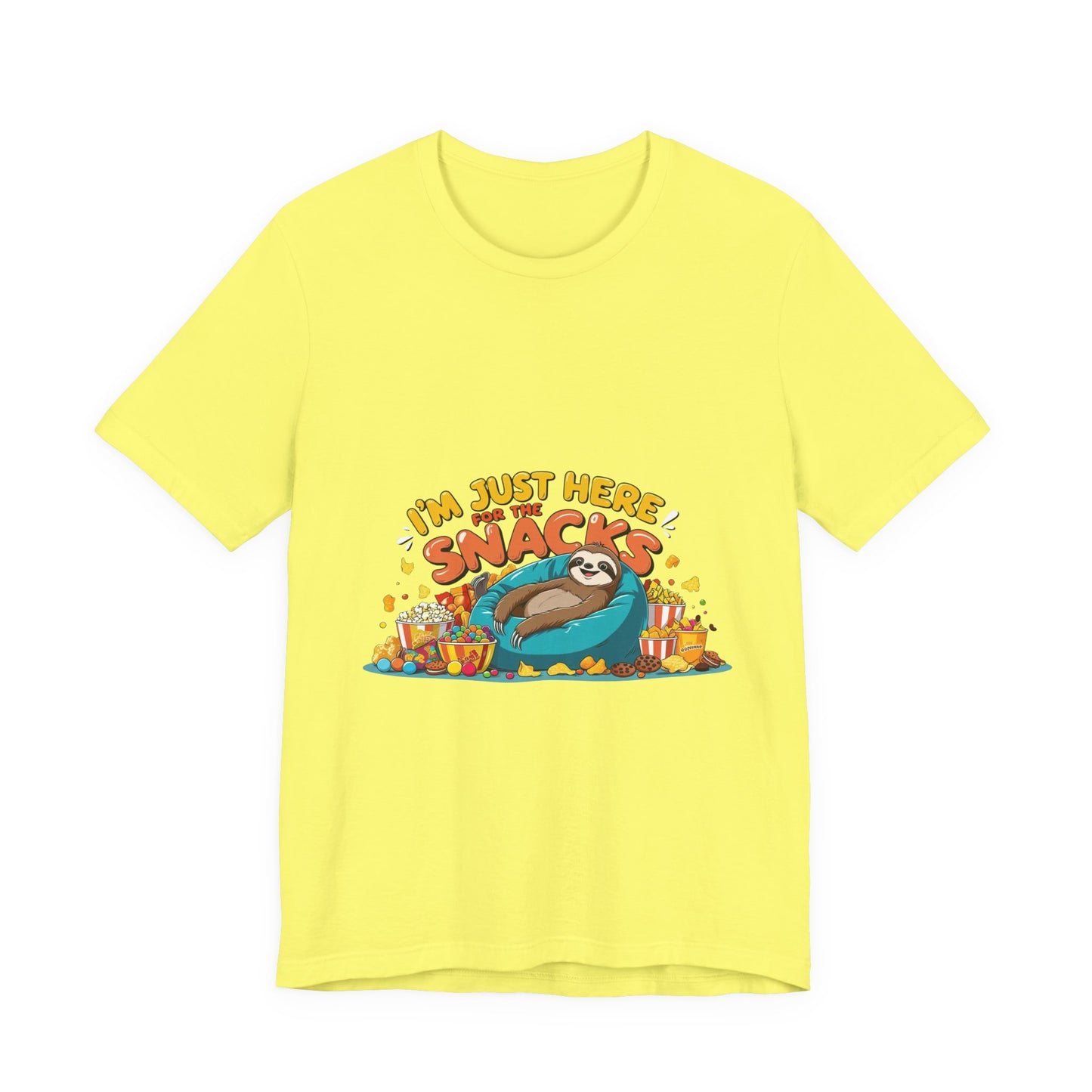 Snack Lover's Unisex Tee, Funny Graphic T-Shirt, Casual Wear, Gift for Foodies, Quirky Humor Apparel, Snack Time Essentials