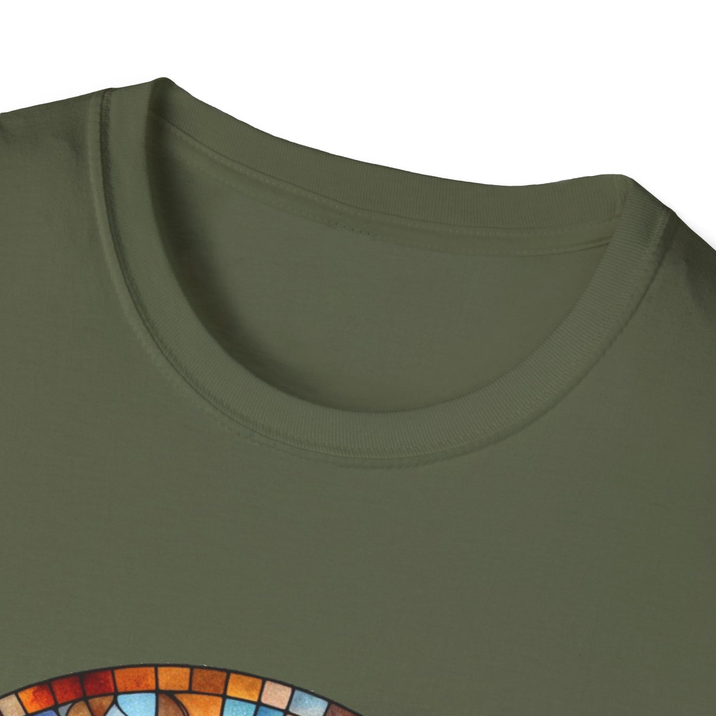 Stained Glass Portrait T-Shirt, Unisex Tee, Artistic Tee, Boho Fashion, Unique Gift, Self-Love Art
