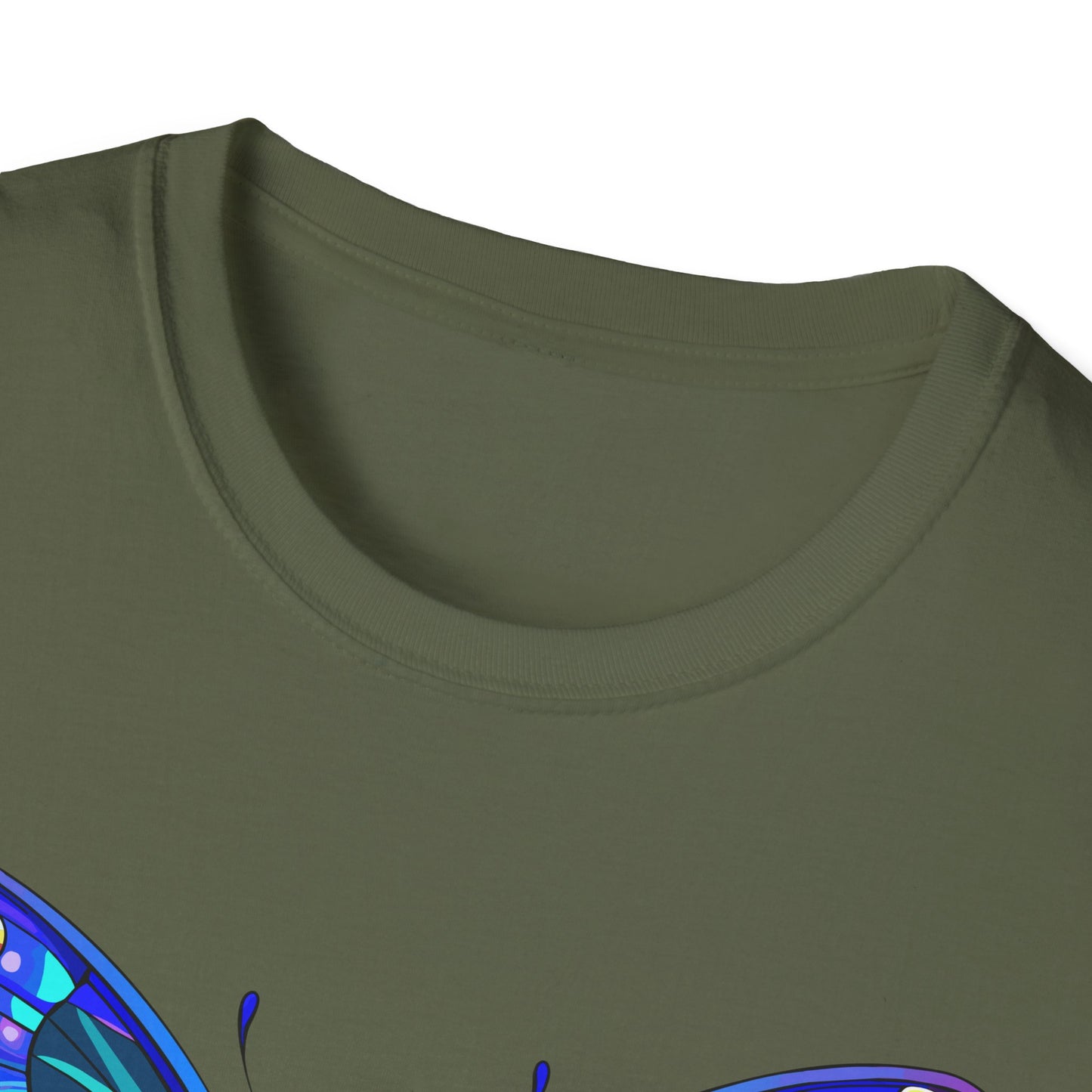 Butterfly Dreams Unisex Softstyle T-Shirt, Colorful Graphic Tee, Butterfly Shirt, Nature Lover Gift, Casual Wear, Unique Art T-Shirt