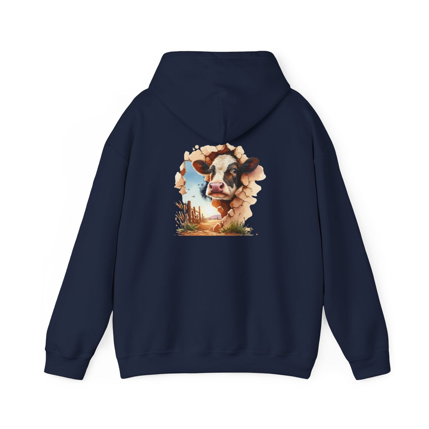 Cow Paradise Unisex Hoodie, personalized Cute Animal Sweatshirt, Farm Lover Gift, Cozy Pullover, Country Style Apparel