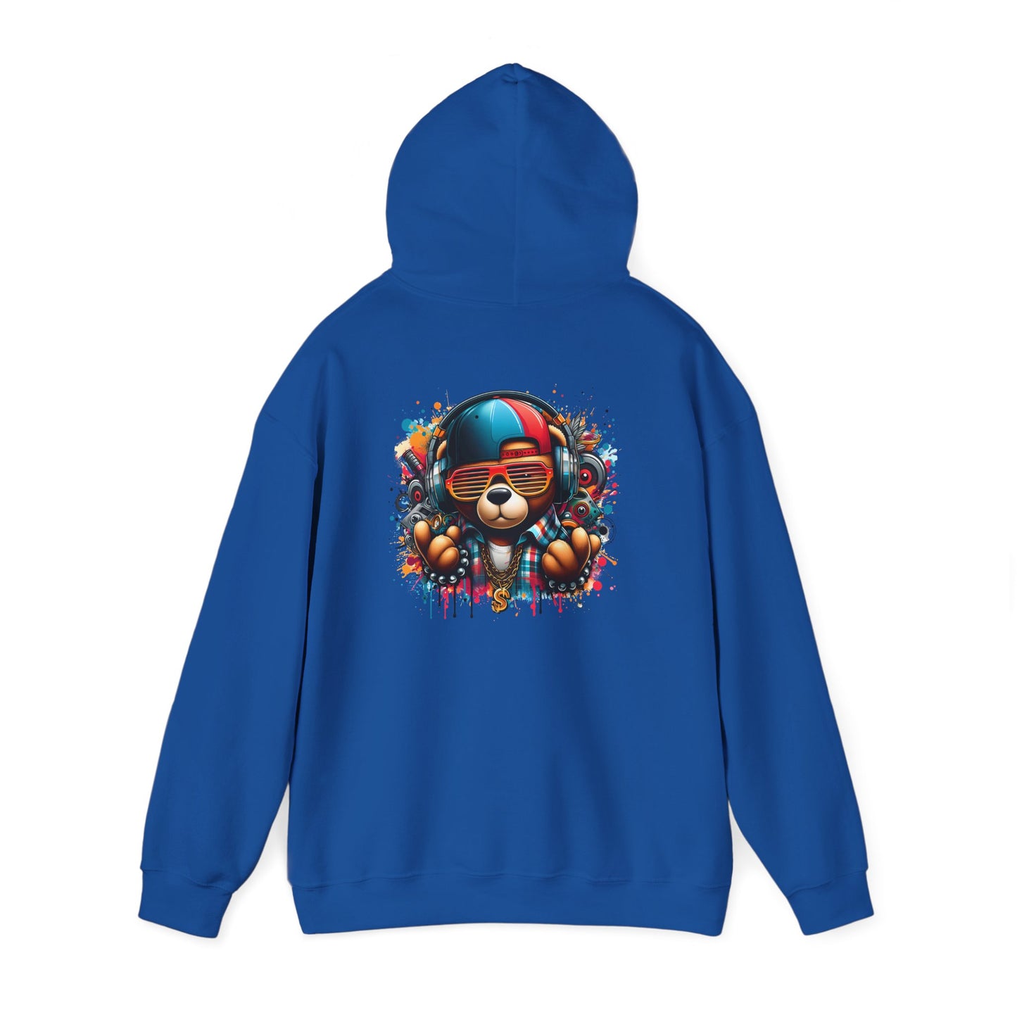 Colorful Bear Graphic Hoodie, personalized Unisex Sweatshirt for Animal Lovers, Gift for Birthdays, Casual Wear, Cozy Pullover, Streetwear Style