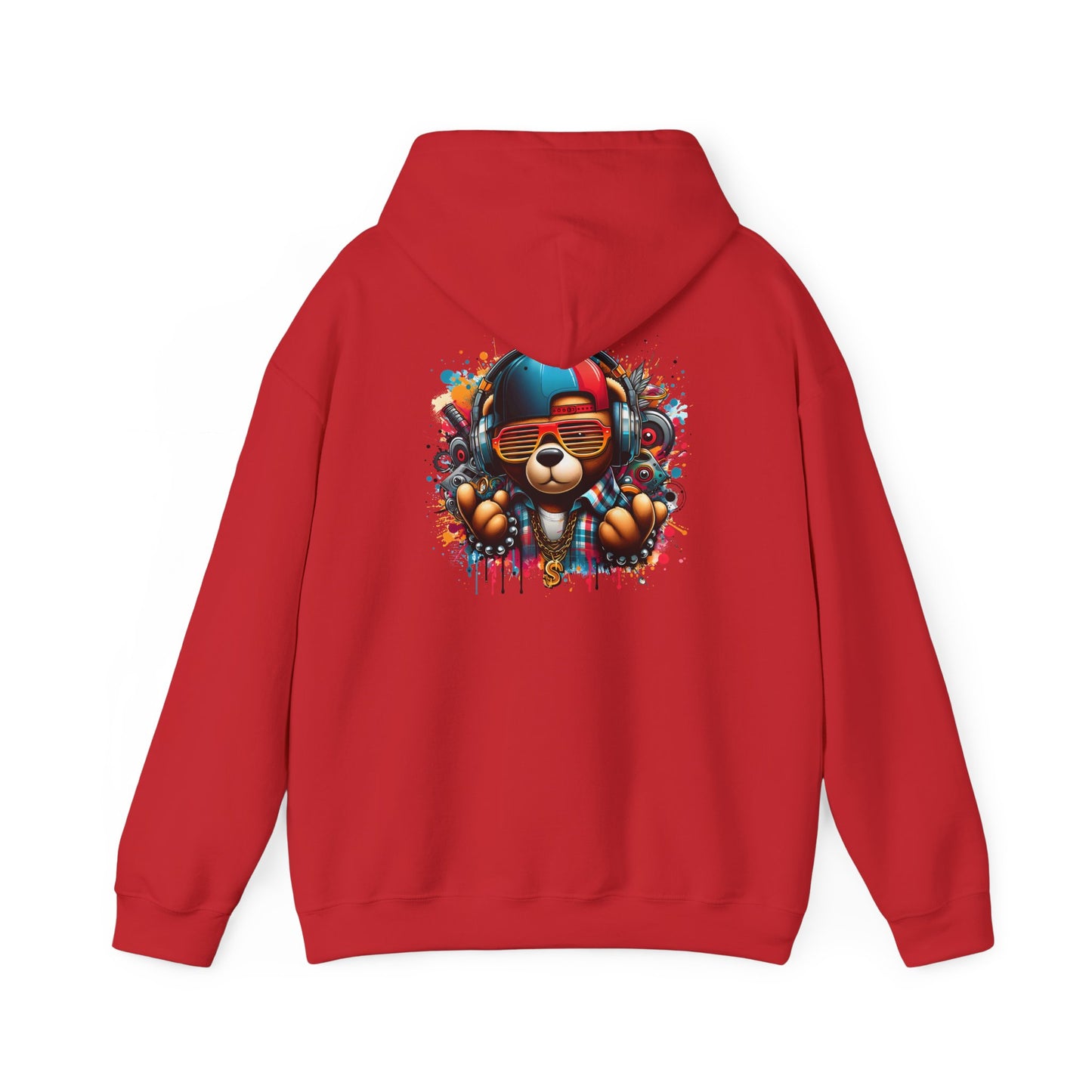 Colorful Bear Graphic Hoodie, personalized Unisex Sweatshirt for Animal Lovers, Gift for Birthdays, Casual Wear, Cozy Pullover, Streetwear Style