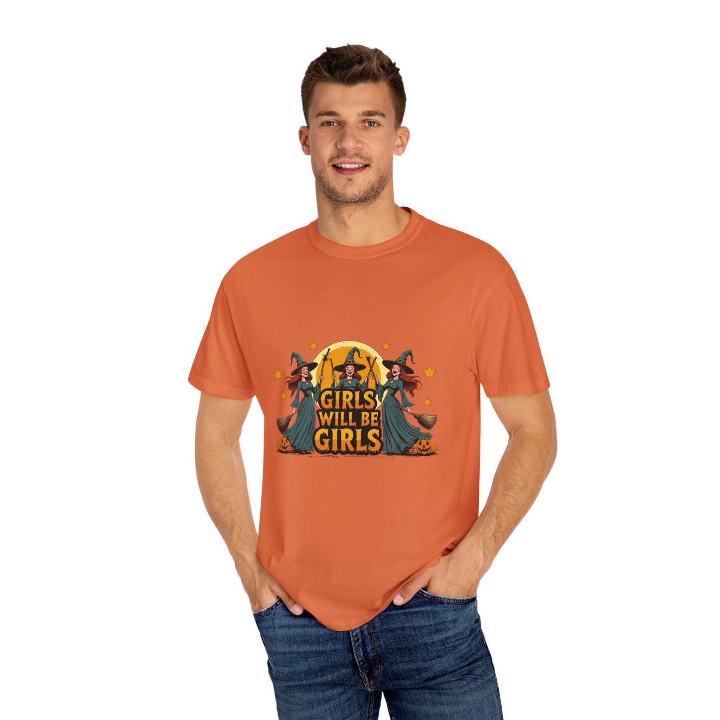 Spooky Witch T-Shirt for Halloween Fun, Girls Will Be Girls Tee, Unisex Halloween Shirt, Fall Fashion, Witch Costume Top