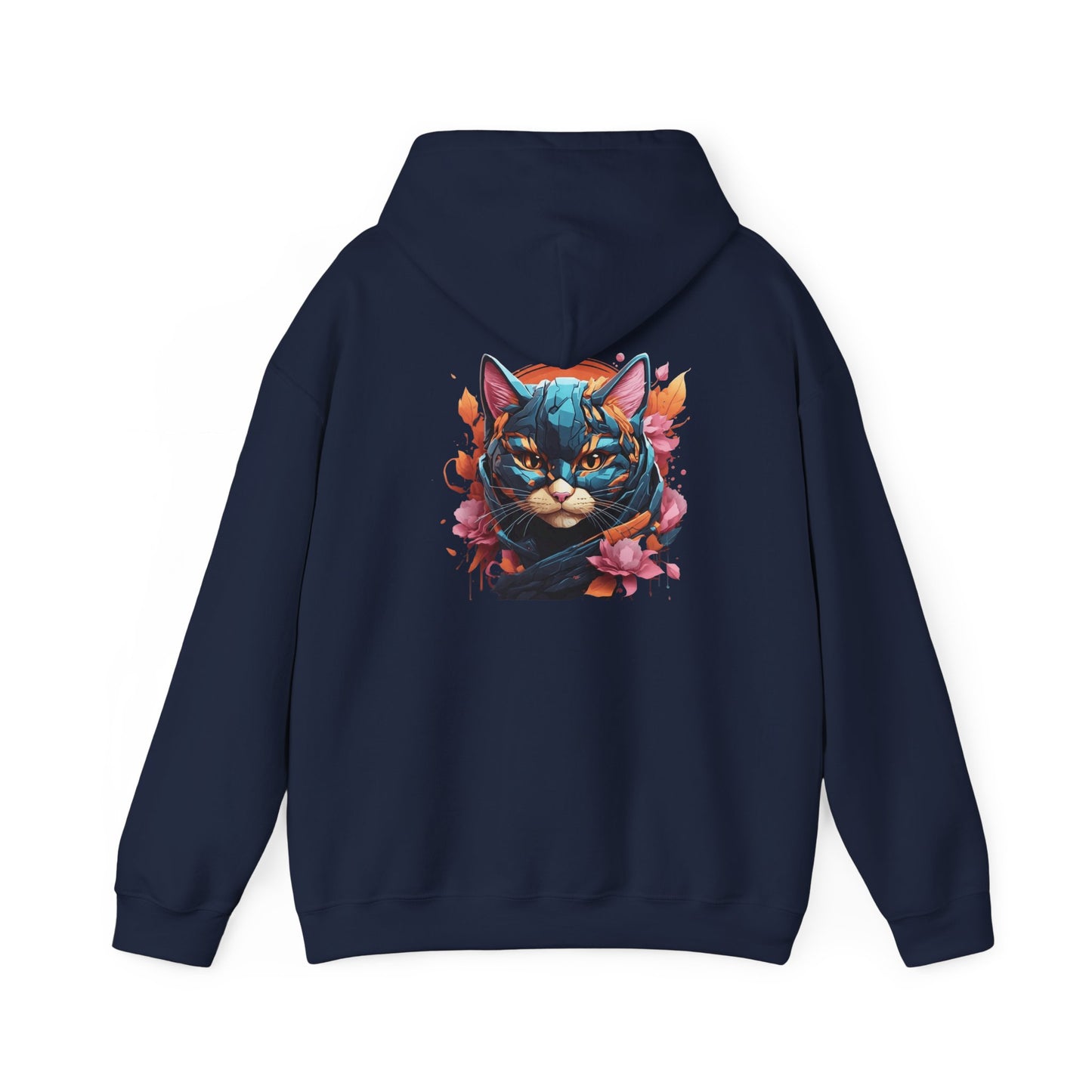 Vibrant Cat Art Hoodie, Cozy Unisex personalized Sweatshirt, Perfect Gift for Cat Lovers, Unique Artwork, Casual Fashion