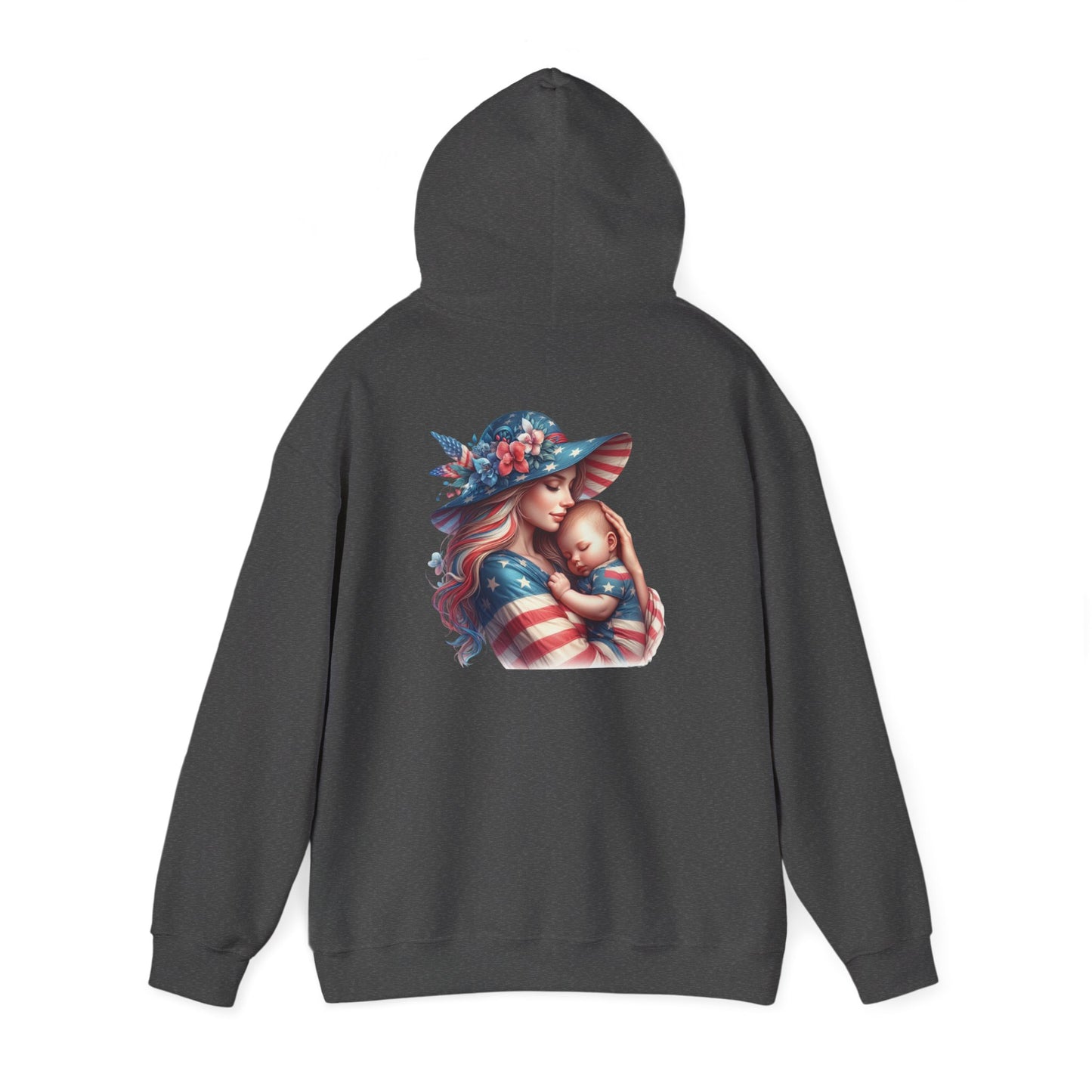 Patriotic Mother and Child Hoodie Indepen dence Day,