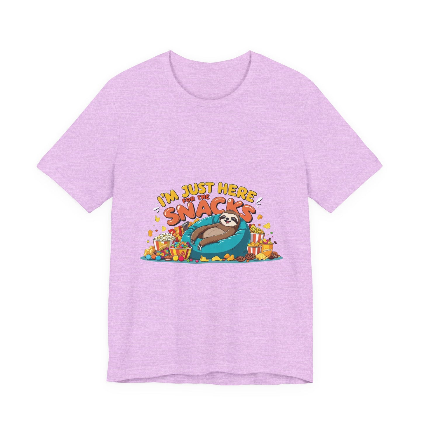 Snack Lover's Unisex Tee, Funny Graphic T-Shirt, Casual Wear, Gift for Foodies, Quirky Humor Apparel, Snack Time Essentials