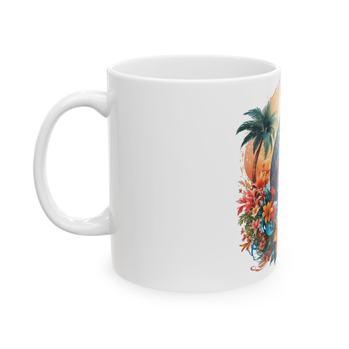 Tropical Dolphin Ceramic Mug