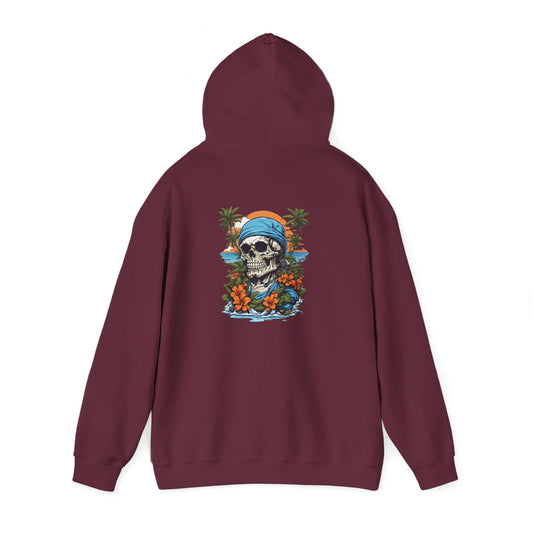 Tropical Skull Hoodie Beach Vibes, Summer Fashion
