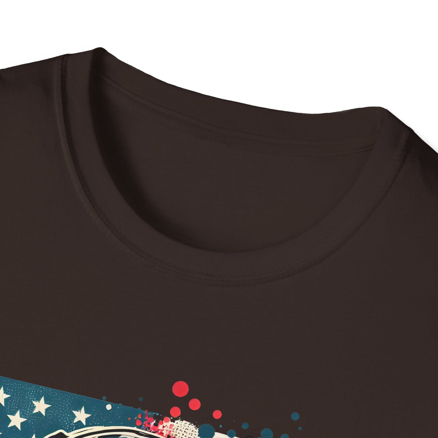 Patriotic Skull Graphic Tee, Unisex Softstyle T-Shirt, American Flag Shirt, Memorial Day Gift, Rocker Style Shirt, Casual Wear