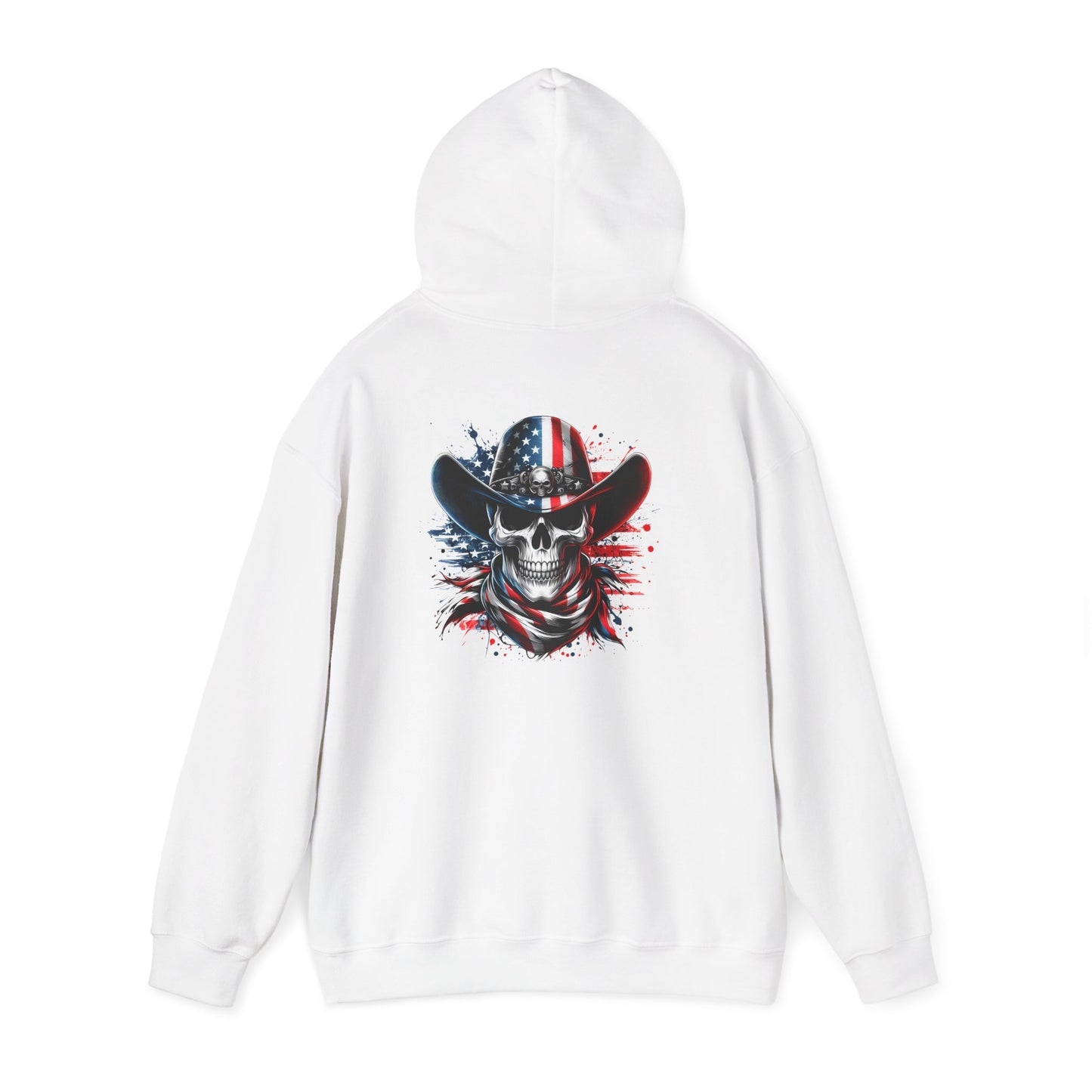 Patriotic Skull Hoodie Skull Sweatshirt, Halloween Sweatshirt