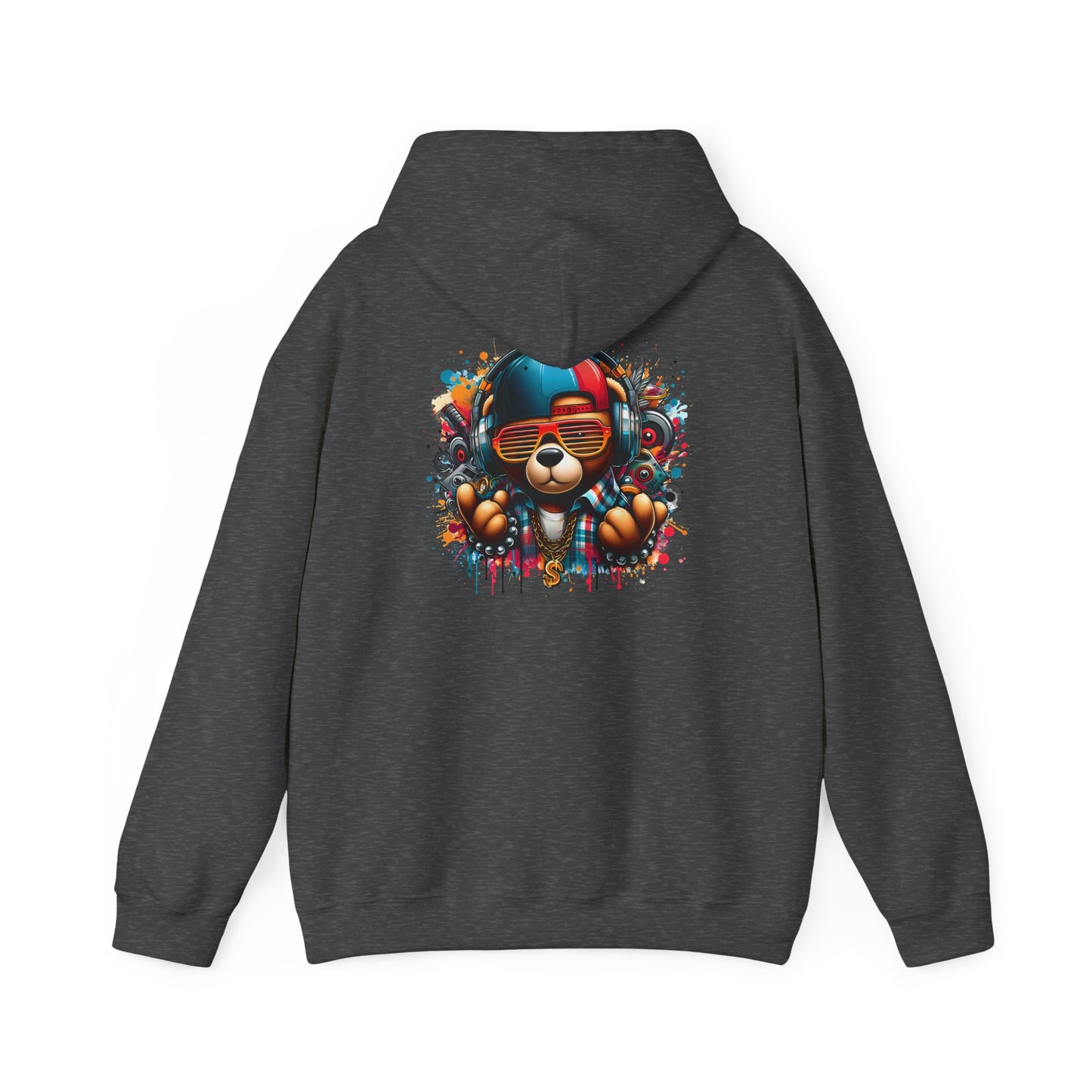 Colorful Bear Graphic Hoodie, personalized Unisex Sweatshirt for Animal Lovers, Gift for Birthdays, Casual Wear, Cozy Pullover, Streetwear Style