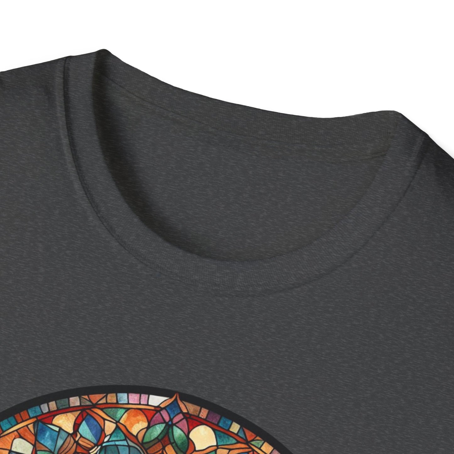 Colorful Cat Art Unisex Softstyle T-Shirt, Pet Lover Gift, Cute Cat Tee, Animal Lover Apparel, Unique Cat Graphic Shirt