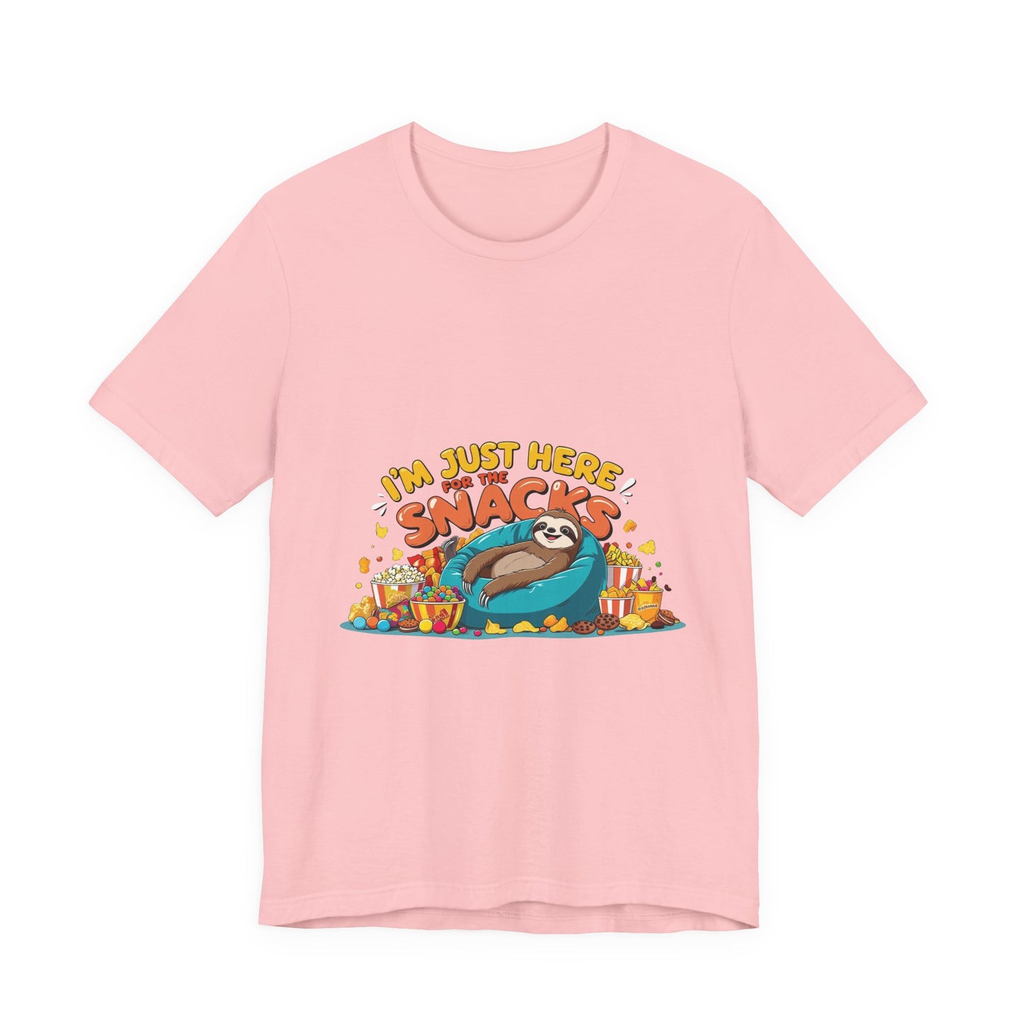 Snack Lover's Unisex Tee, Funny Graphic T-Shirt, Casual Wear, Gift for Foodies, Quirky Humor Apparel, Snack Time Essentials