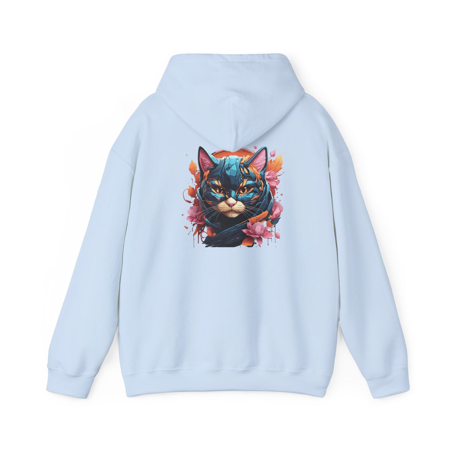 Vibrant Cat Art Hoodie, Cozy Unisex personalized Sweatshirt, Perfect Gift for Cat Lovers, Unique Artwork, Casual Fashion