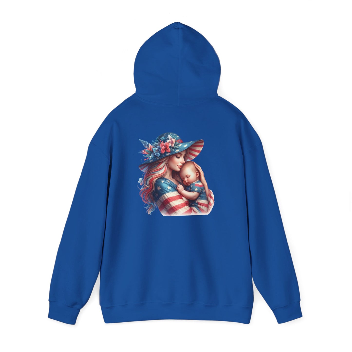 Patriotic Mother and Child Hoodie Indepen dence Day,