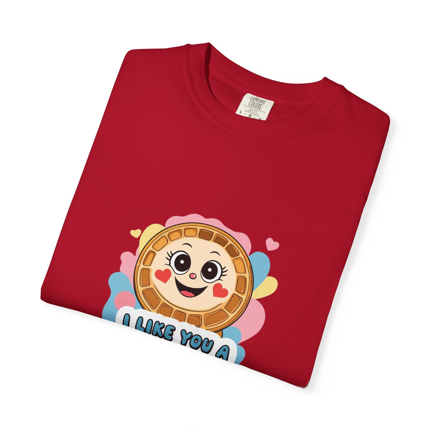 Playful Waffle Love T-Shirt | Funny Gift for Food Lovers, Cute Waffle Tee, Fun Casual Wear, Unisex, Valentine's Day