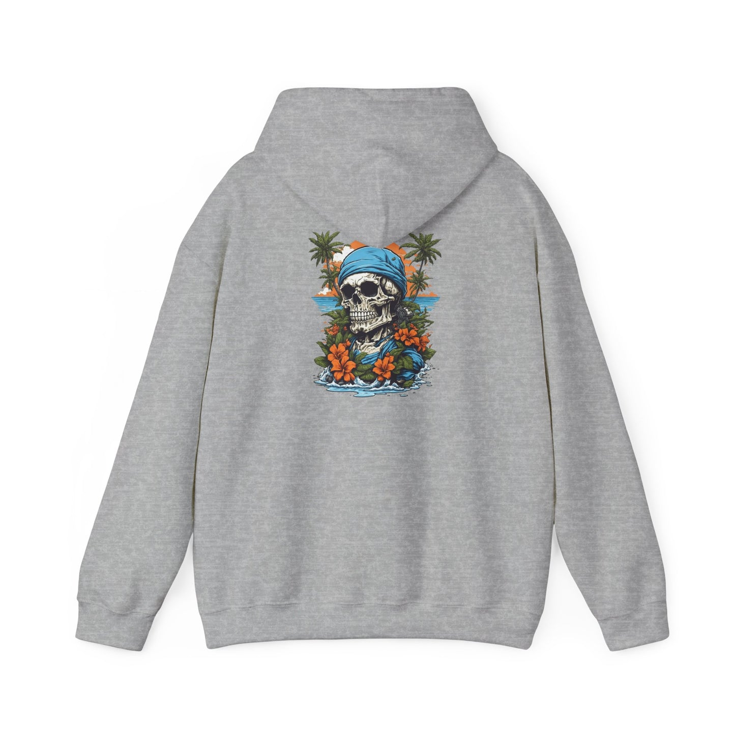 Tropical Skull Hoodie Beach Vibes, Summer Fashion