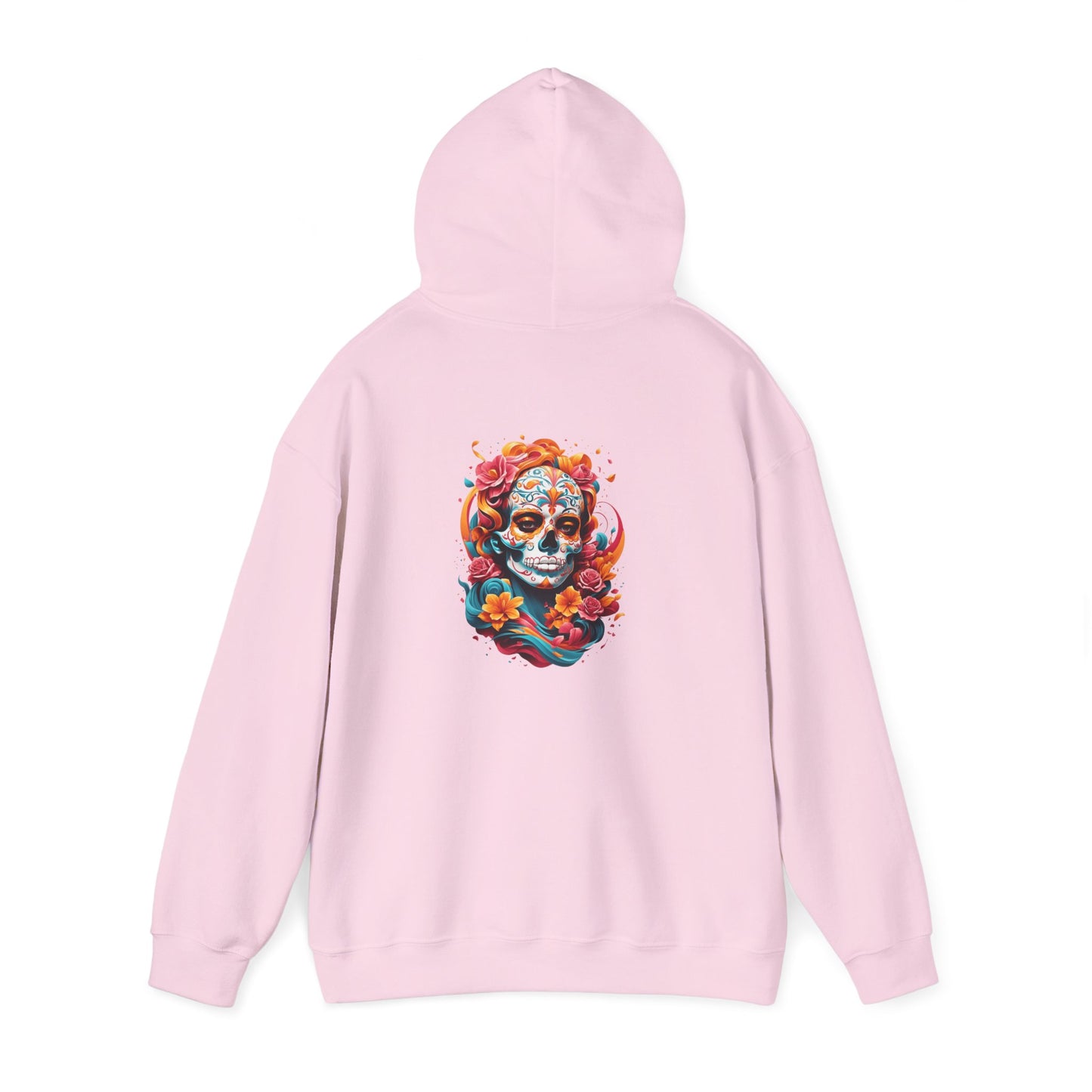 Colorful Skull Graphic Hooded Sweatshirt, personalized Unisex Hoodie, Casual Streetwear, Gift for Halloween, Cozy Outfit, Fall Fashion