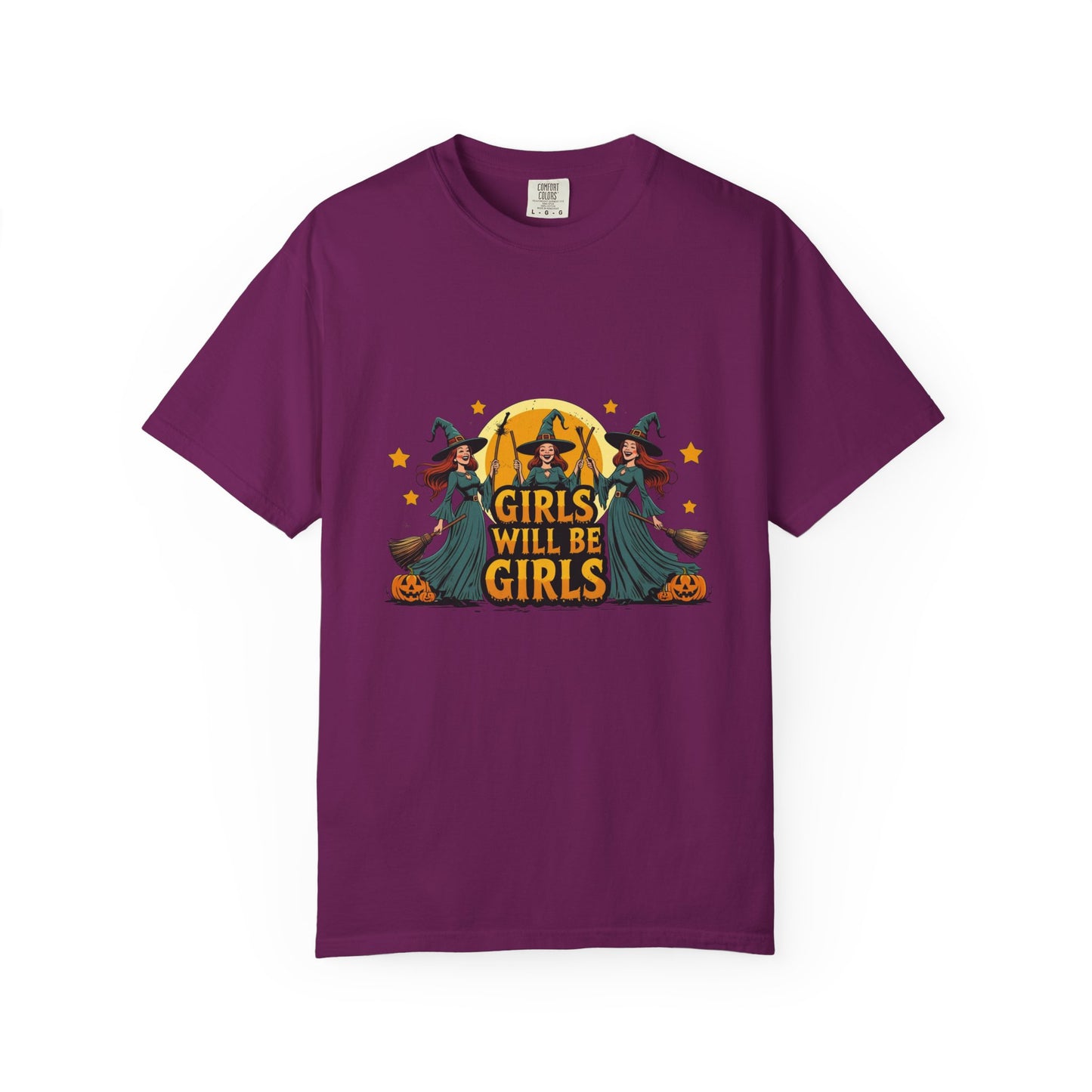 Spooky Witch T-Shirt for Halloween Fun, Girls Will Be Girls Tee, Unisex Halloween Shirt, Fall Fashion, Witch Costume Top