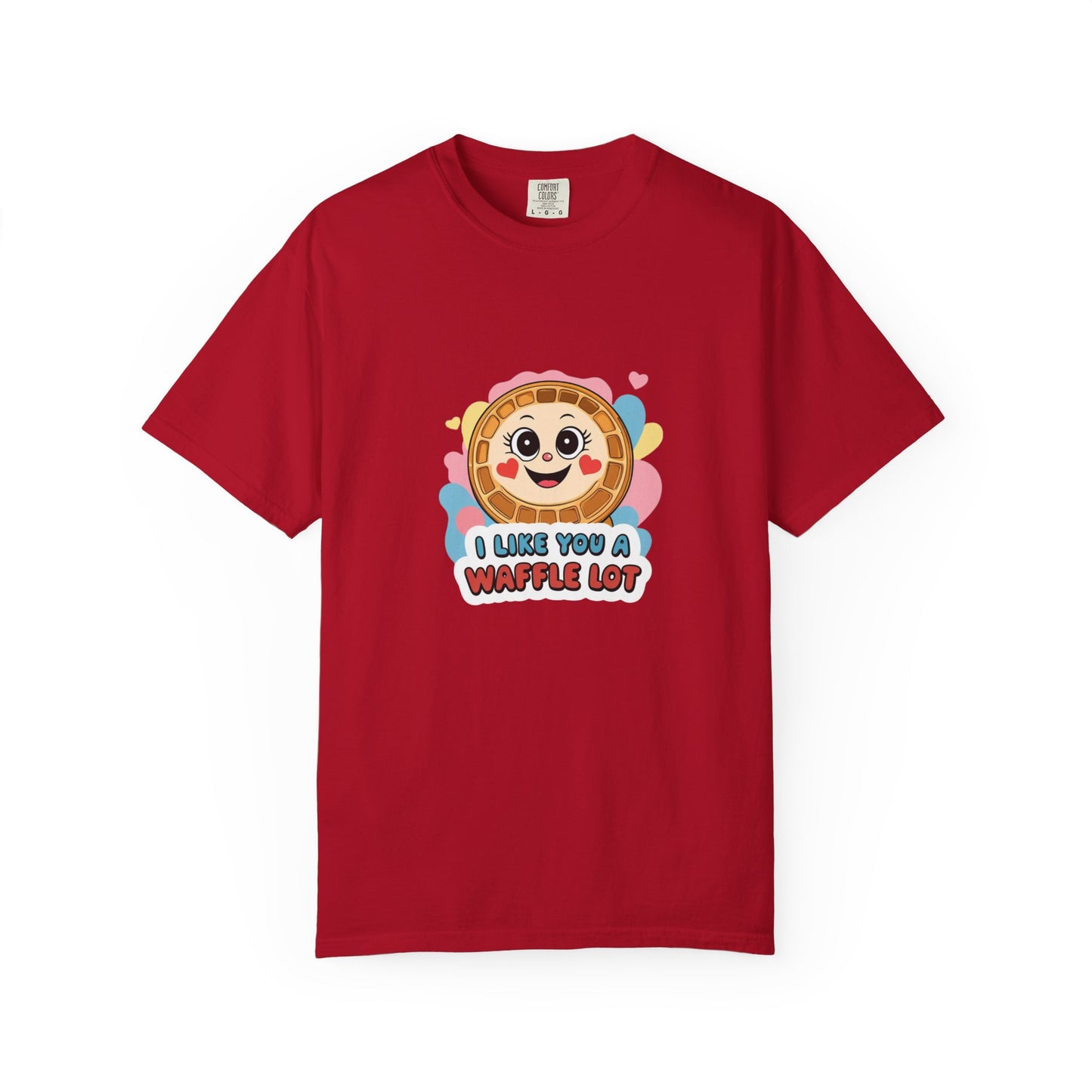 Playful Waffle Love T-Shirt | Funny Gift for Food Lovers, Cute Waffle Tee, Fun Casual Wear, Unisex, Valentine's Day