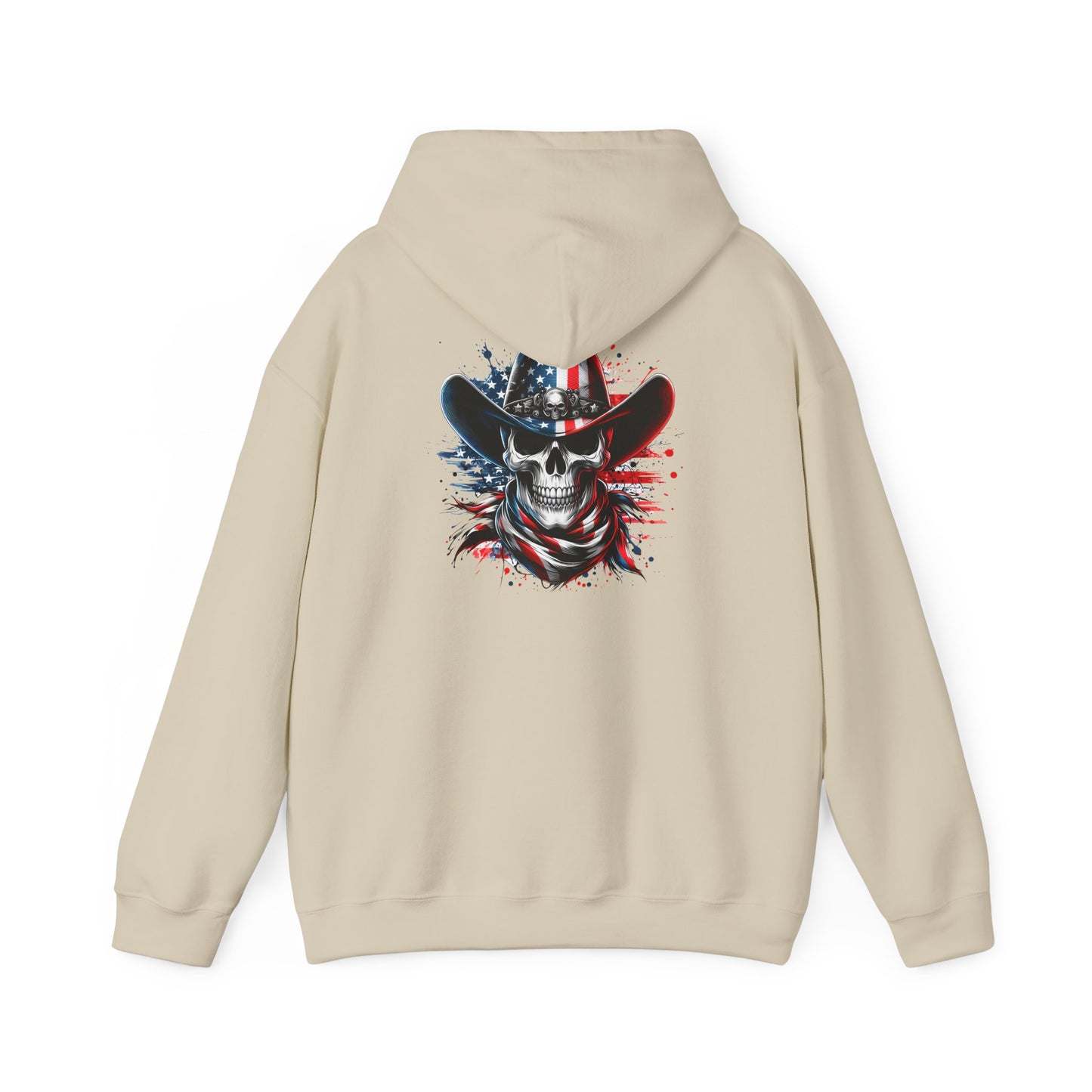 Patriotic Skull Hoodie Skull Sweatshirt, Halloween Sweatshirt