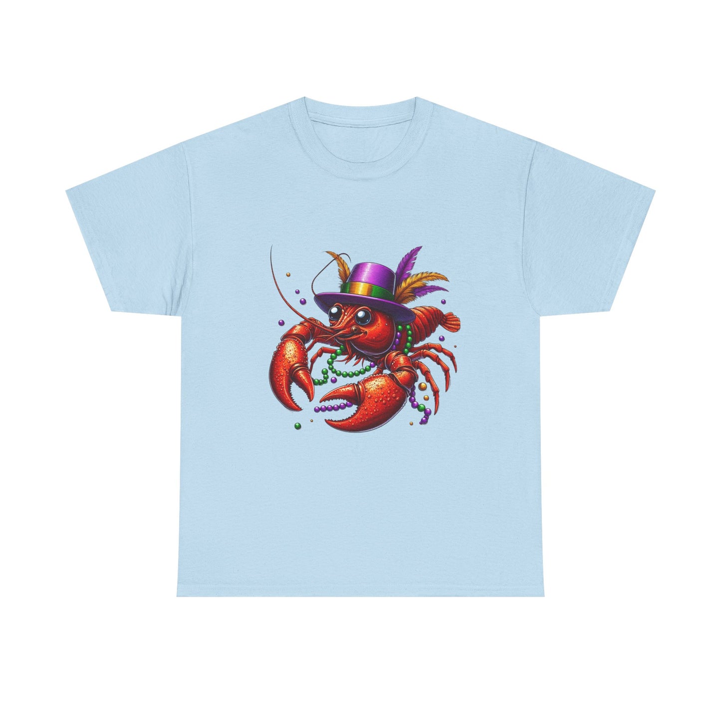 Mardi Gras Lobster Tee, Unisex Heavy Cotton T-Shirt, Fun Carnival Shirt, Seafood Lover Gift, Party Apparel, Festive Clothing