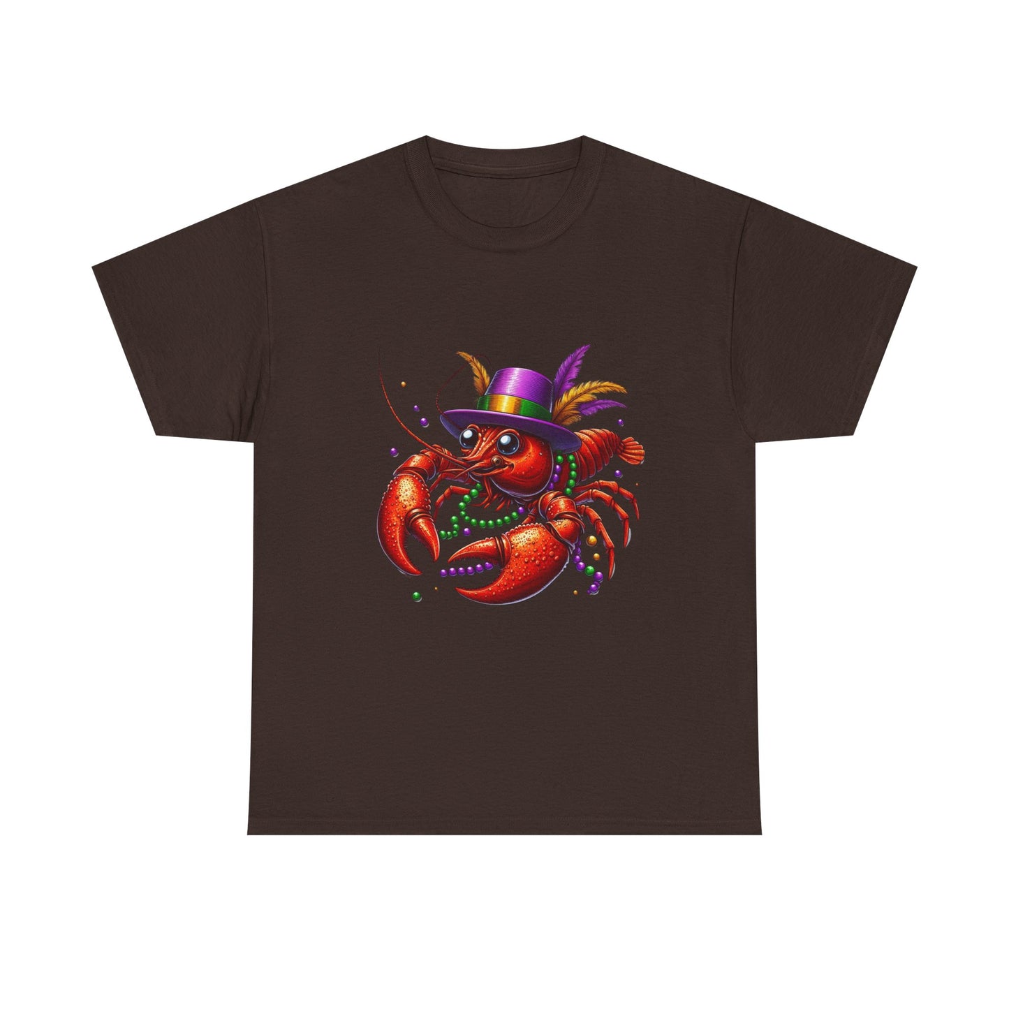 Mardi Gras Lobster Tee, Unisex Heavy Cotton T-Shirt, Fun Carnival Shirt, Seafood Lover Gift, Party Apparel, Festive Clothing