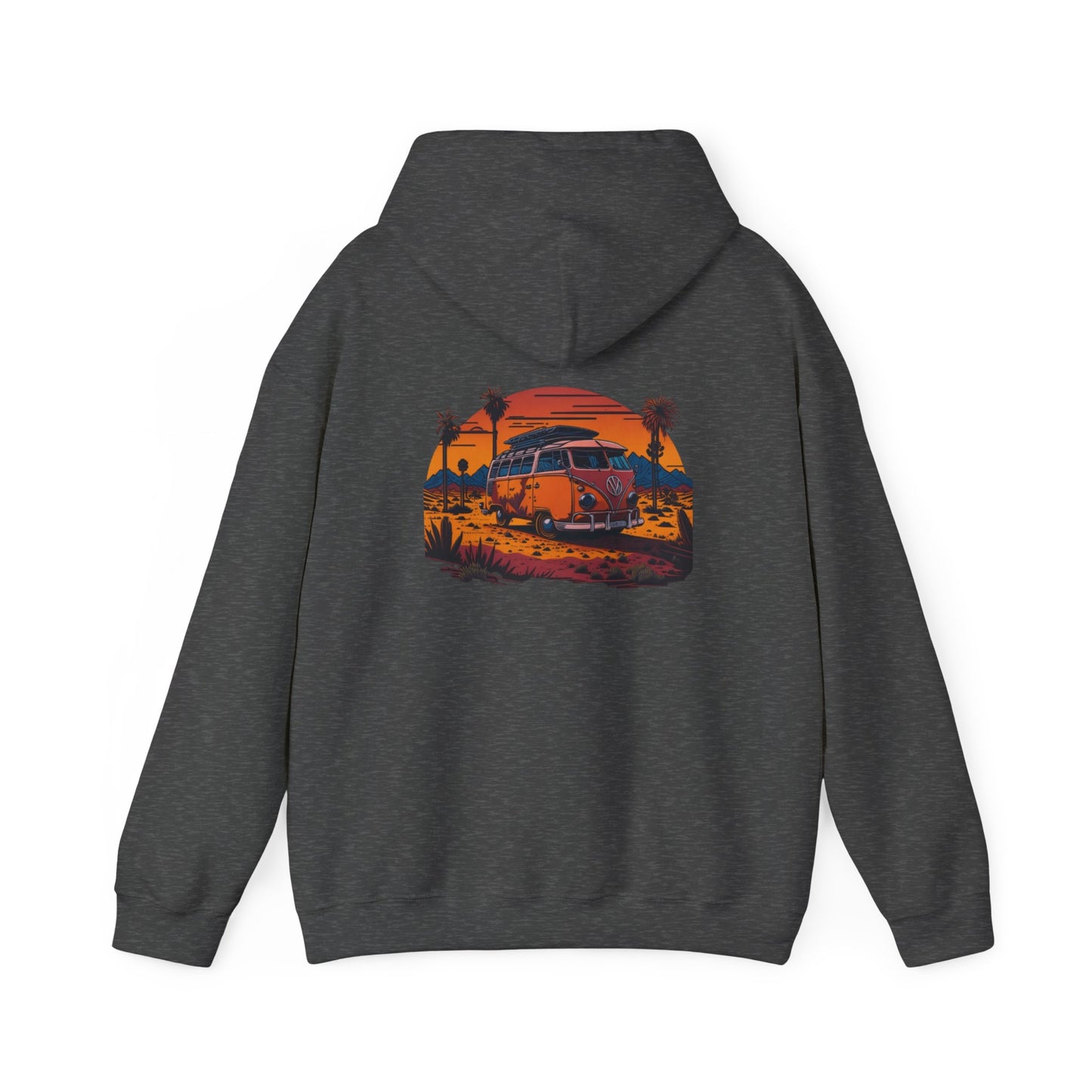 Retro Sunset Van Hoodie for Adventure Lovers, Cozy Sweatshirt, Beach Vibes Clothing, personalized Travel Gifts, Fall Fashion