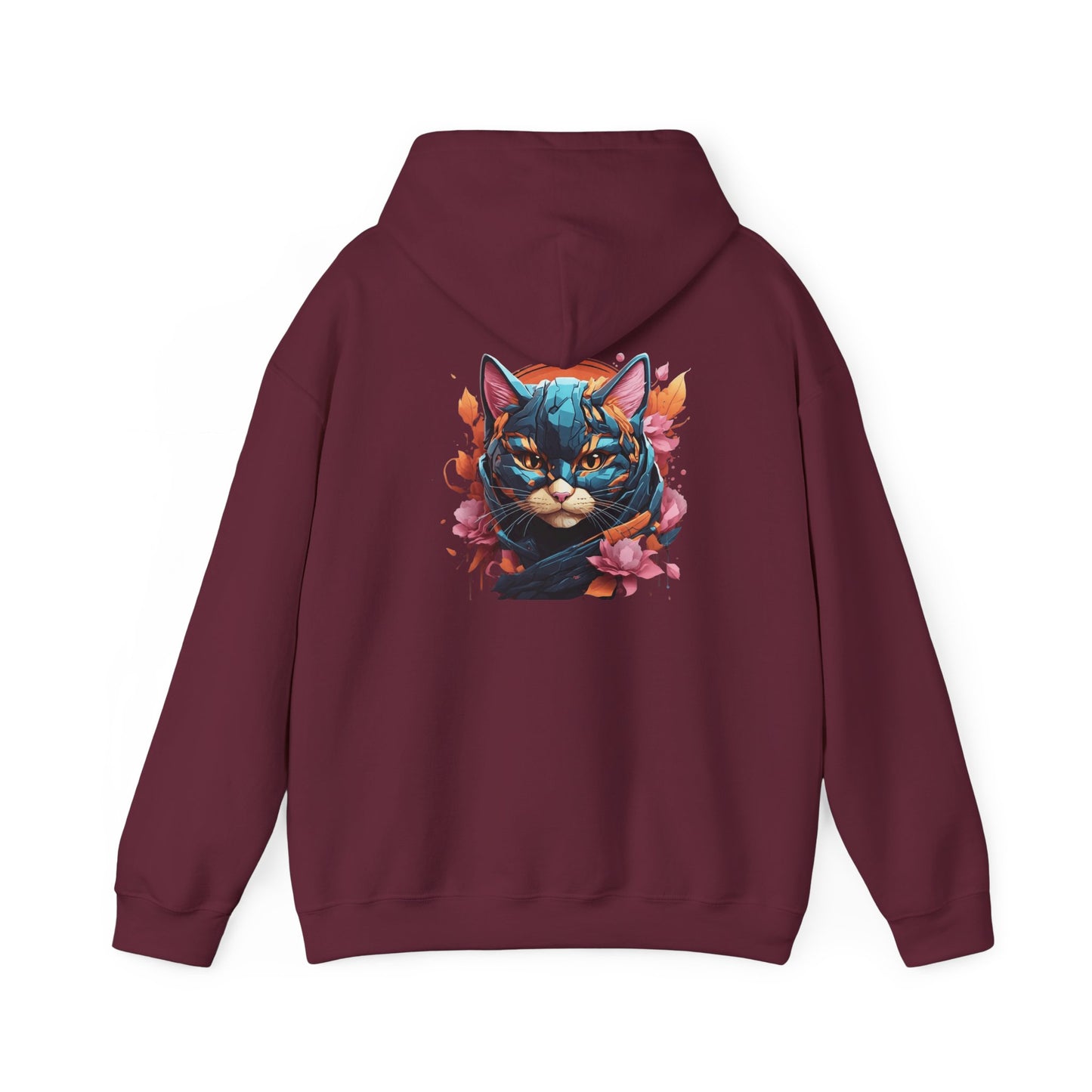 Vibrant Cat Art Hoodie, Cozy Unisex personalized Sweatshirt, Perfect Gift for Cat Lovers, Unique Artwork, Casual Fashion