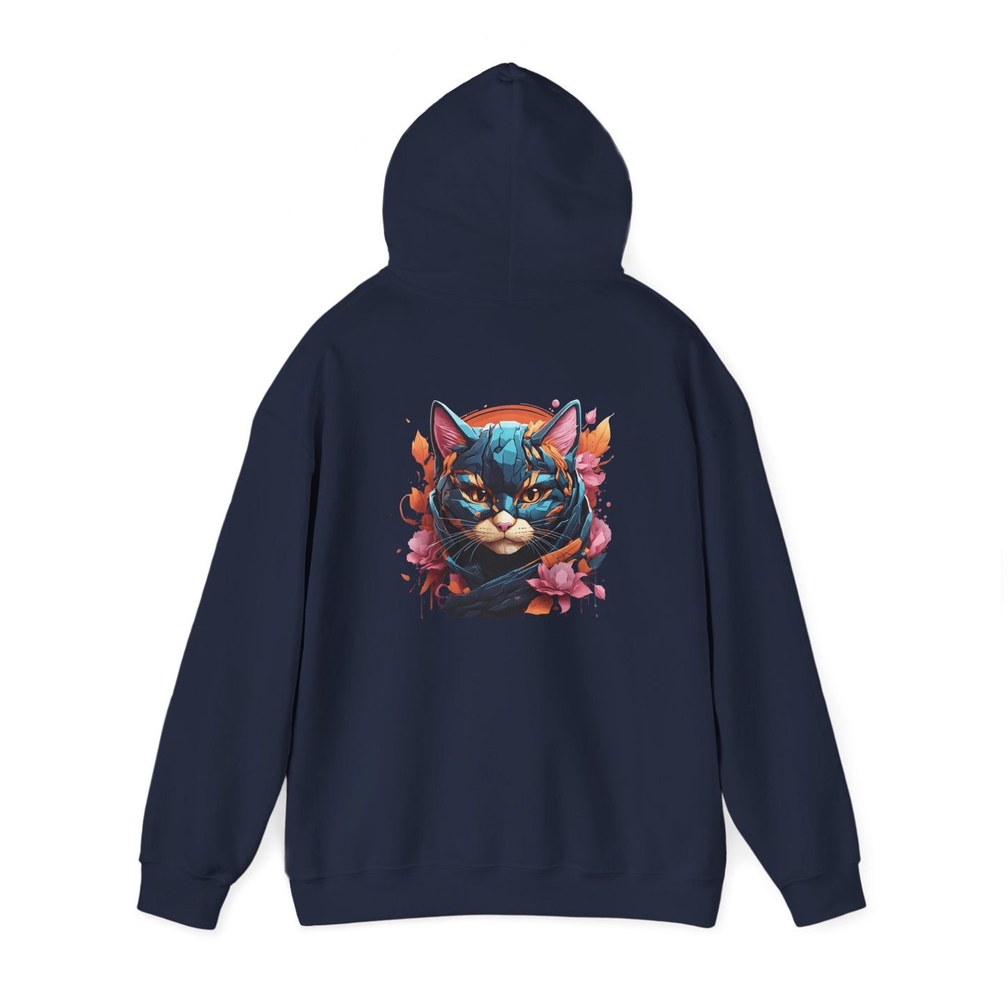 Vibrant Cat Art Hoodie, Cozy Unisex personalized Sweatshirt, Perfect Gift for Cat Lovers, Unique Artwork, Casual Fashion