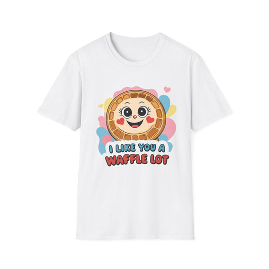 I Like You A Waffle Lot Funny Unisex T-Shirt – Cute Breakfast Pun Tee for Waffle Lovers