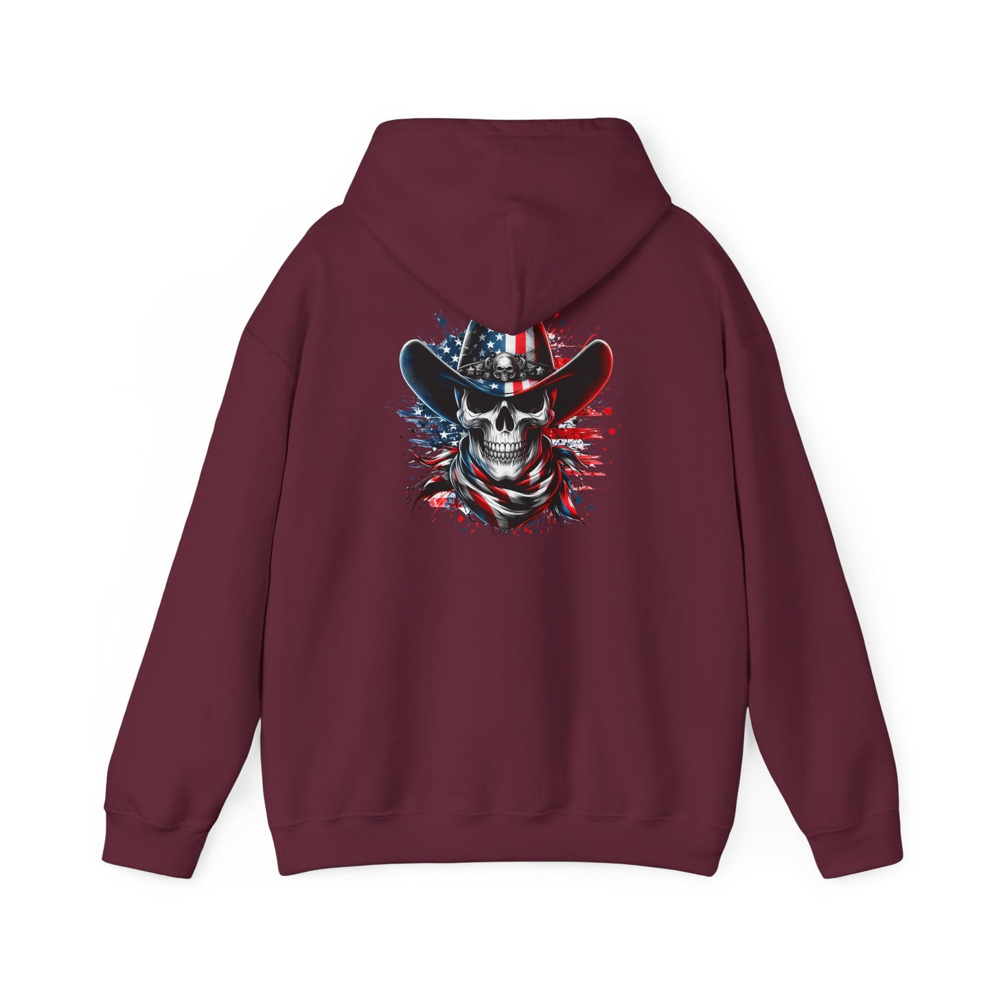 Patriotic Skull Hoodie Skull Sweatshirt, Halloween Sweatshirt