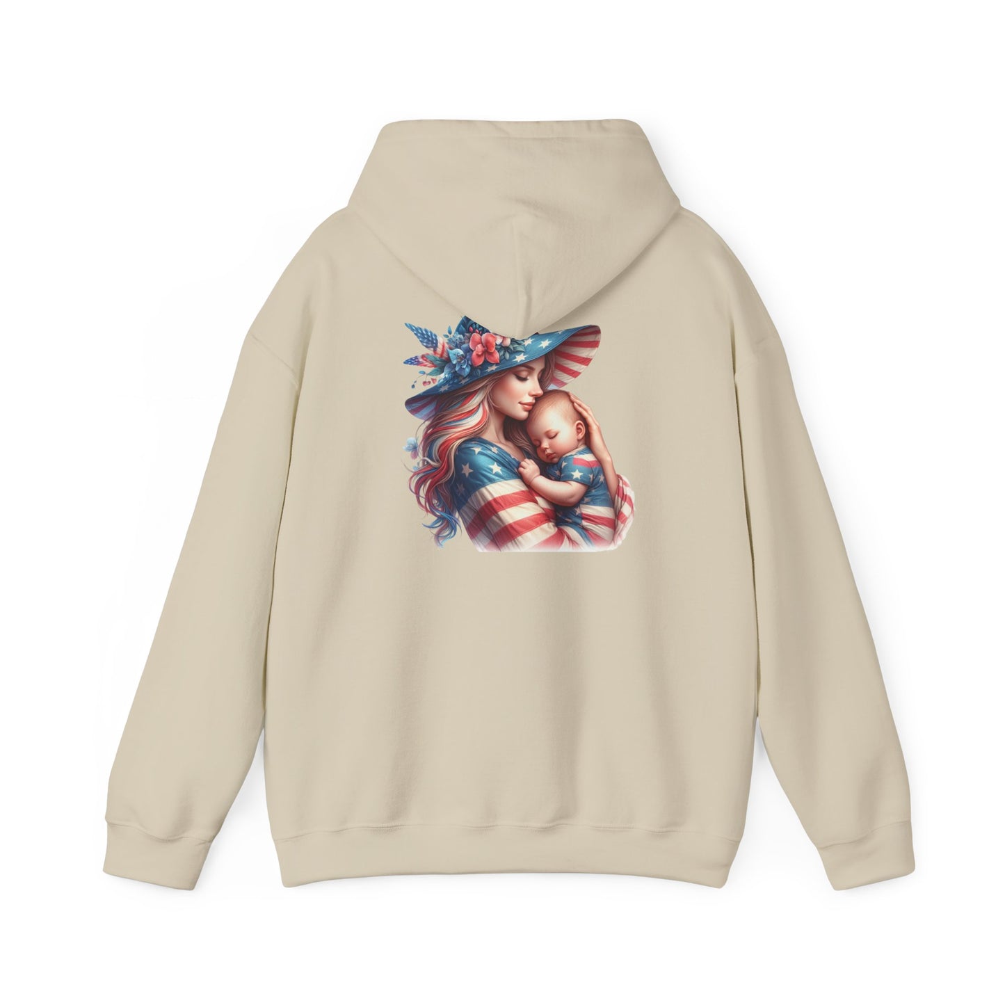 Patriotic Mother and Child Hoodie Indepen dence Day,