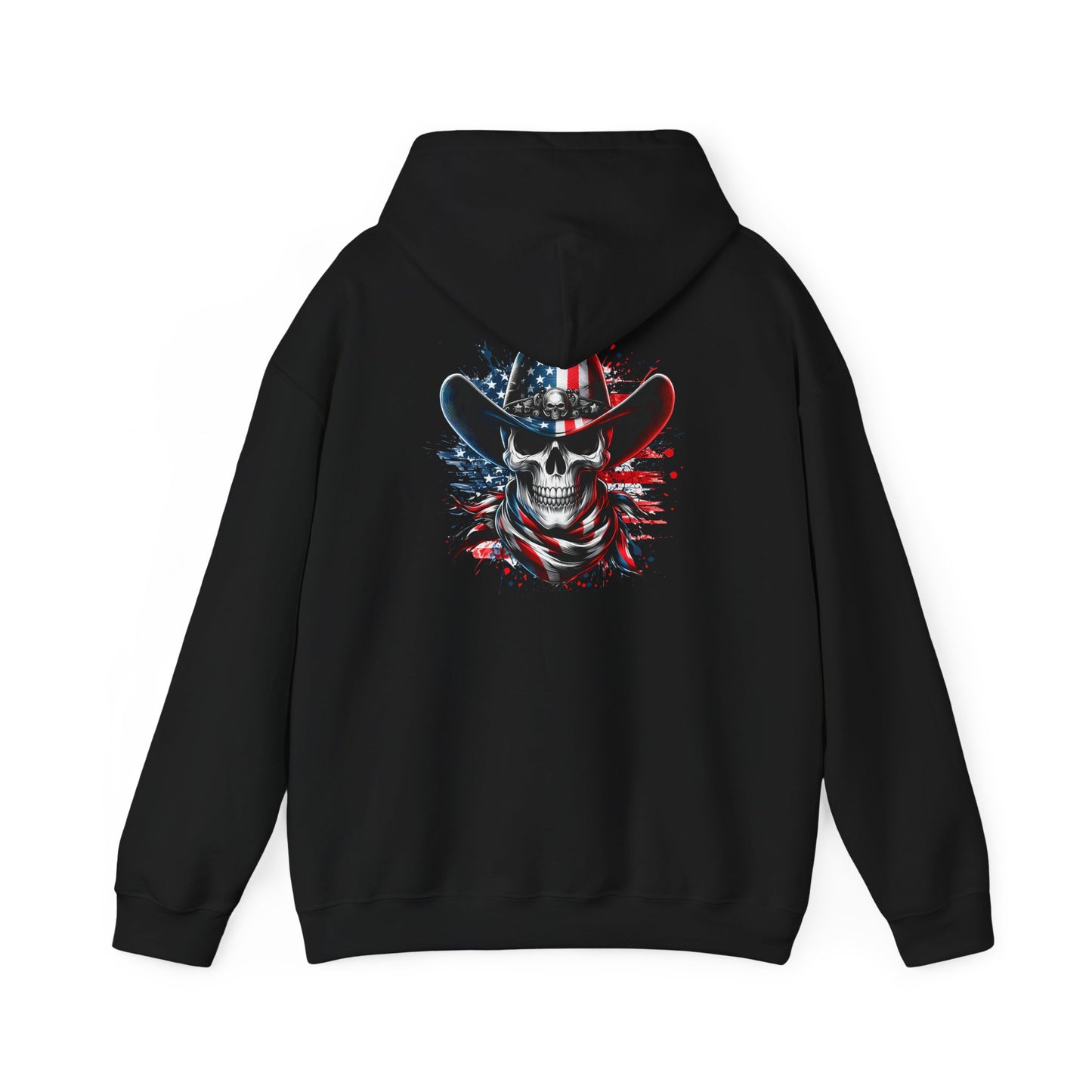 Patriotic Skull Hoodie Skull Sweatshirt, Halloween Sweatshirt