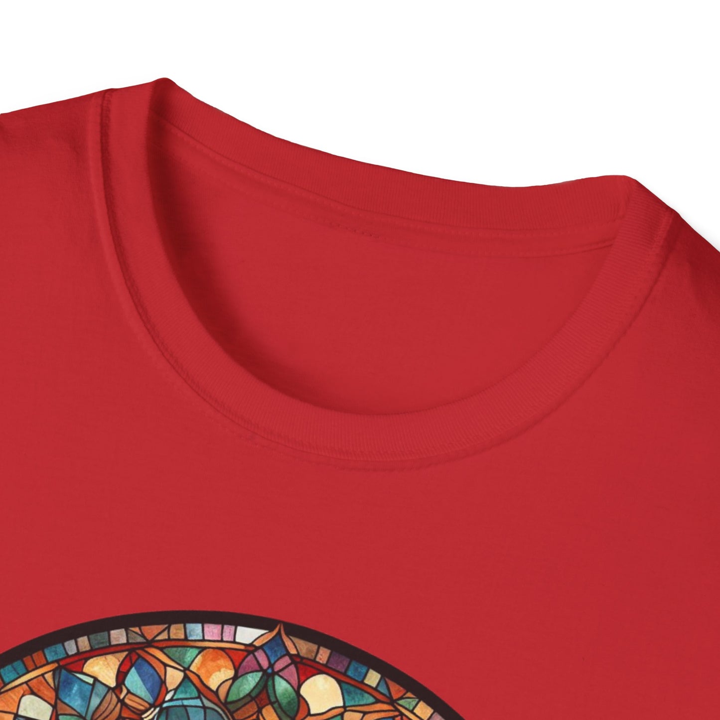 Colorful Cat Art Unisex Softstyle T-Shirt, Pet Lover Gift, Cute Cat Tee, Animal Lover Apparel, Unique Cat Graphic Shirt