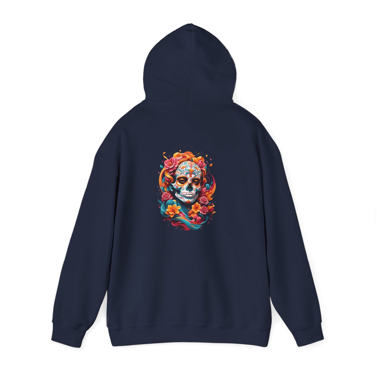 Colorful Skull Graphic Hooded Sweatshirt, personalized Unisex Hoodie, Casual Streetwear, Gift for Halloween, Cozy Outfit, Fall Fashion