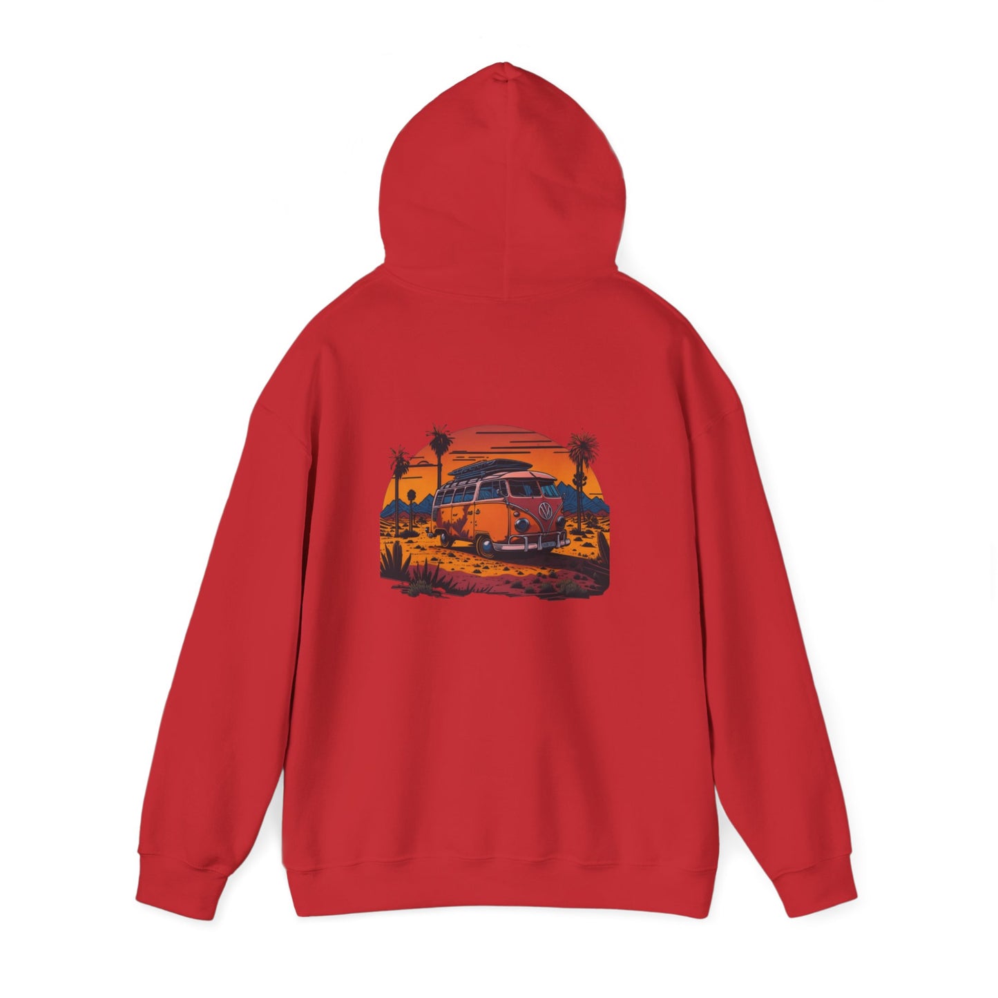 Retro Sunset Van Hoodie for Adventure Lovers, Cozy Sweatshirt, Beach Vibes Clothing, personalized Travel Gifts, Fall Fashion