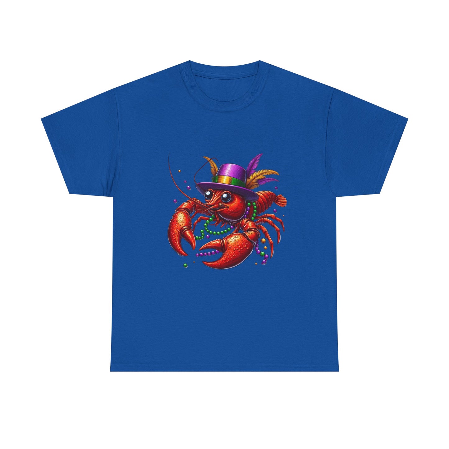 Mardi Gras Lobster Tee, Unisex Heavy Cotton T-Shirt, Fun Carnival Shirt, Seafood Lover Gift, Party Apparel, Festive Clothing