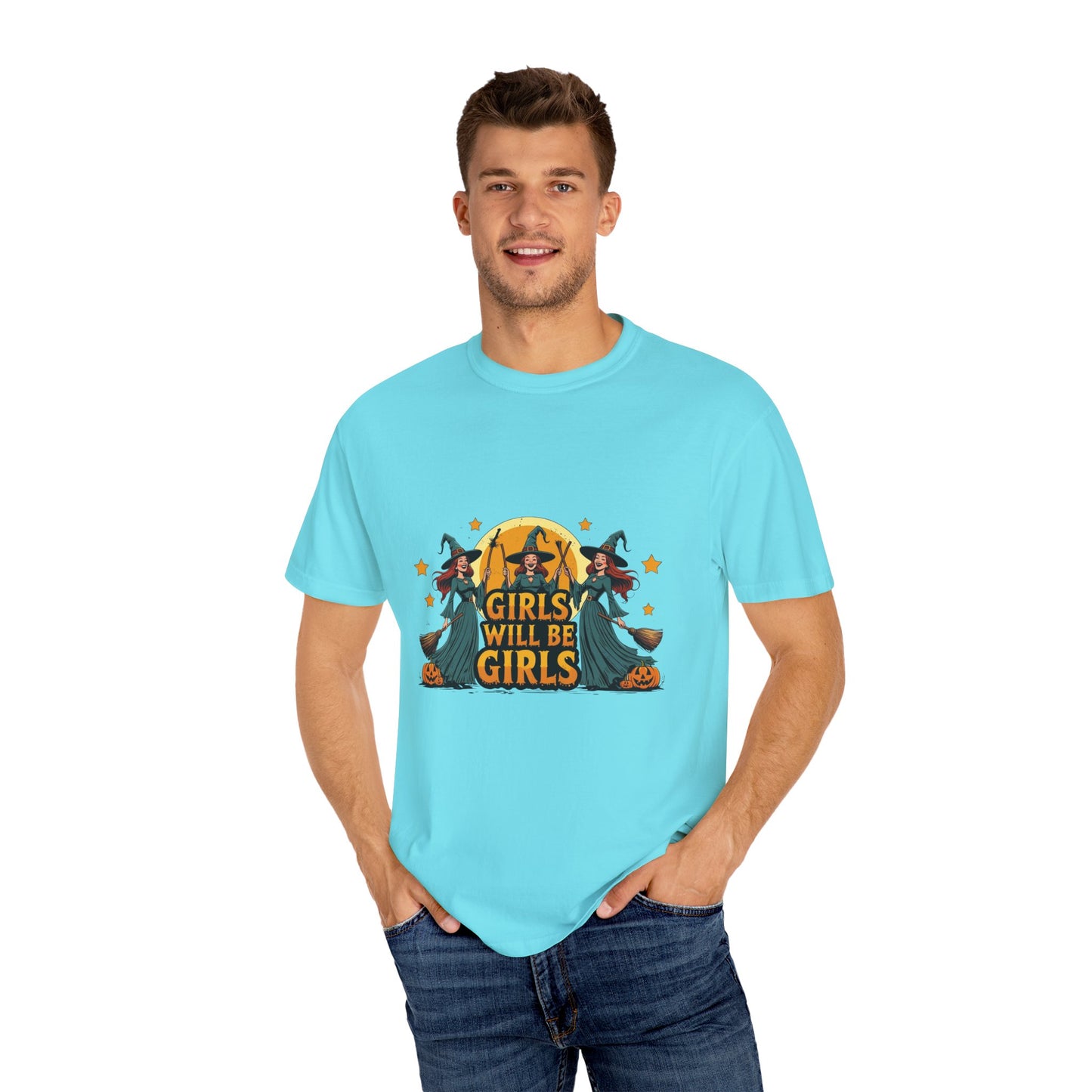 Spooky Witch T-Shirt for Halloween Fun, Girls Will Be Girls Tee, Unisex Halloween Shirt, Fall Fashion, Witch Costume Top