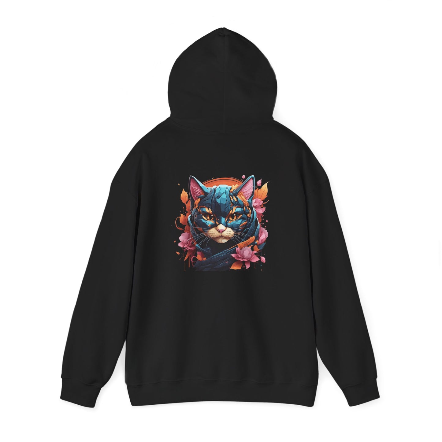 Vibrant Cat Art Hoodie, Cozy Unisex personalized Sweatshirt, Perfect Gift for Cat Lovers, Unique Artwork, Casual Fashion
