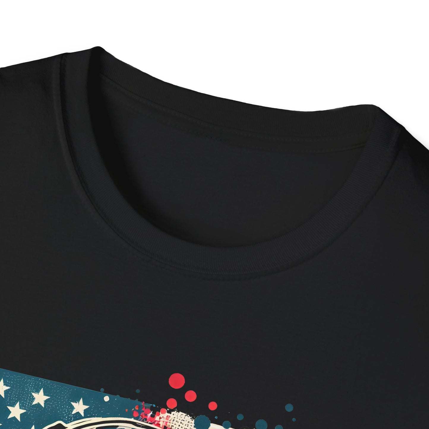 Patriotic Skull Graphic Tee, Unisex Softstyle T-Shirt, American Flag Shirt, Memorial Day Gift, Rocker Style Shirt, Casual Wear