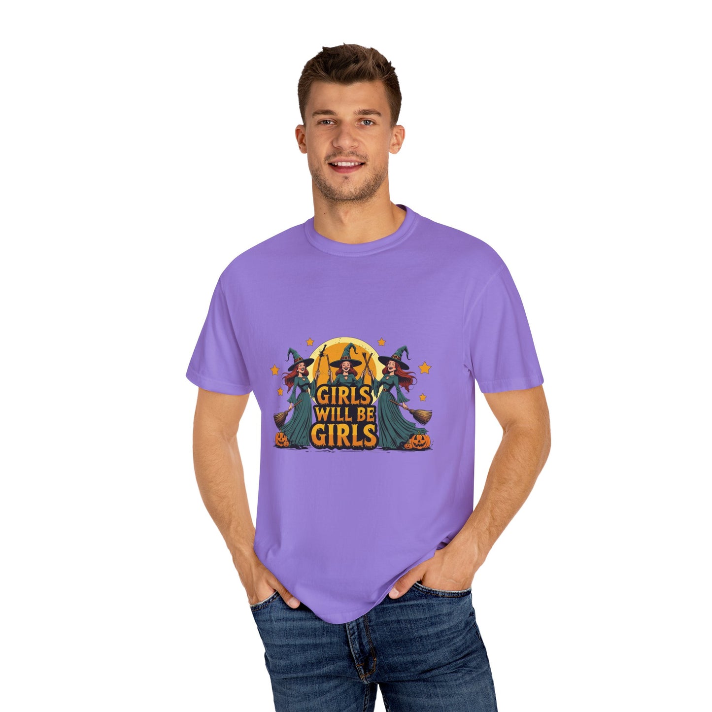 Spooky Witch T-Shirt for Halloween Fun, Girls Will Be Girls Tee, Unisex Halloween Shirt, Fall Fashion, Witch Costume Top