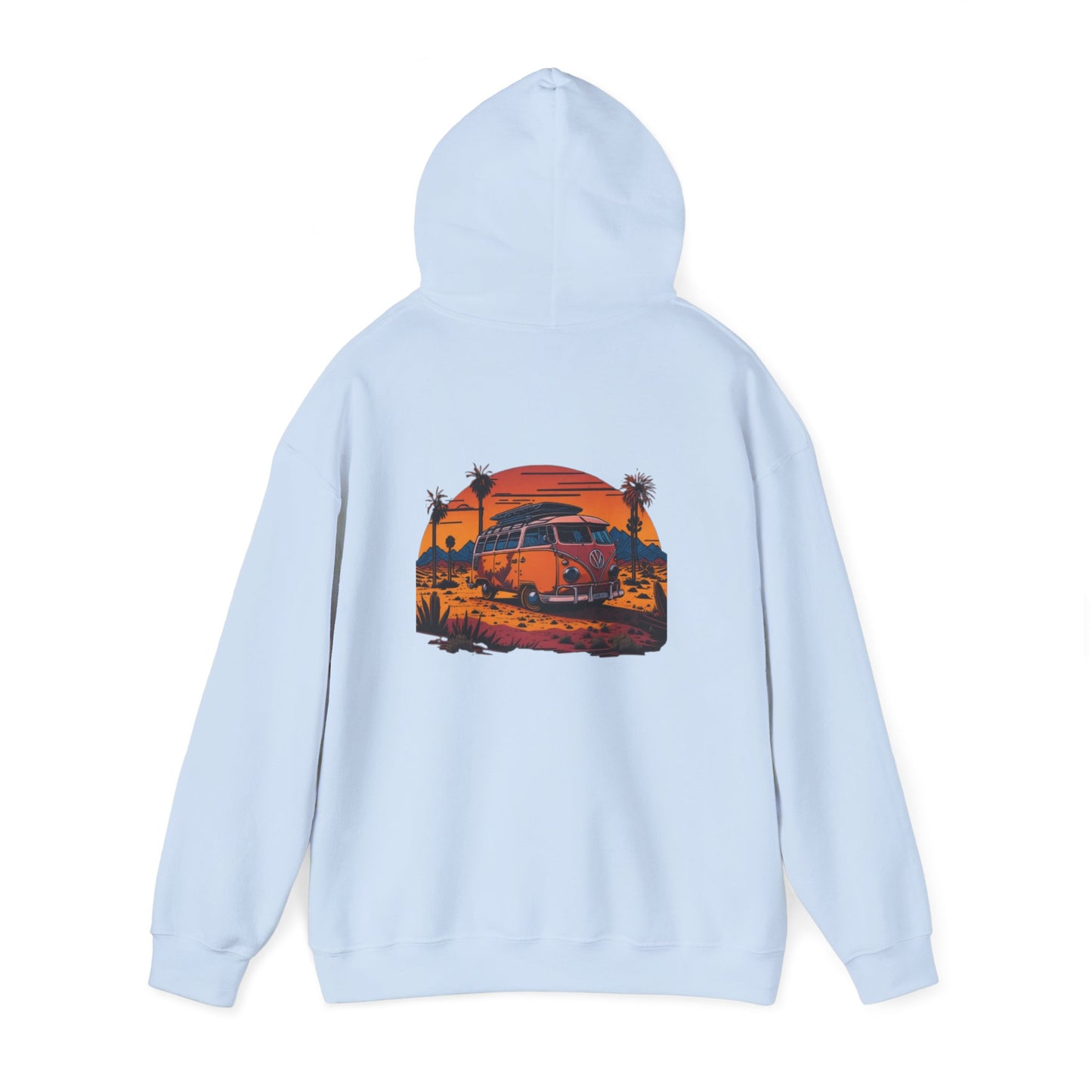 Retro Sunset Van Hoodie for Adventure Lovers, Cozy Sweatshirt, Beach Vibes Clothing, personalized Travel Gifts, Fall Fashion