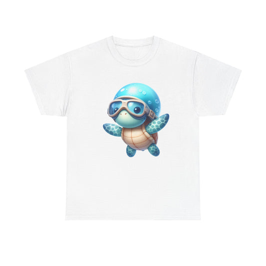 Cute Turtle Adventure Tee, Animal Lover Shirt, Beach Picnic Outfit, Fun Gift for Kids, Eco-Friendly Fashion, Summer Casual Wear